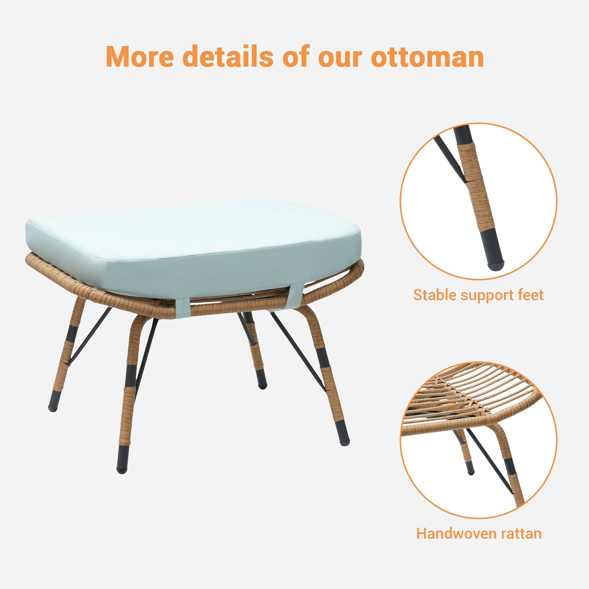 SANSTAR L-OTIDC54TF Stools-Ottomans - View #4