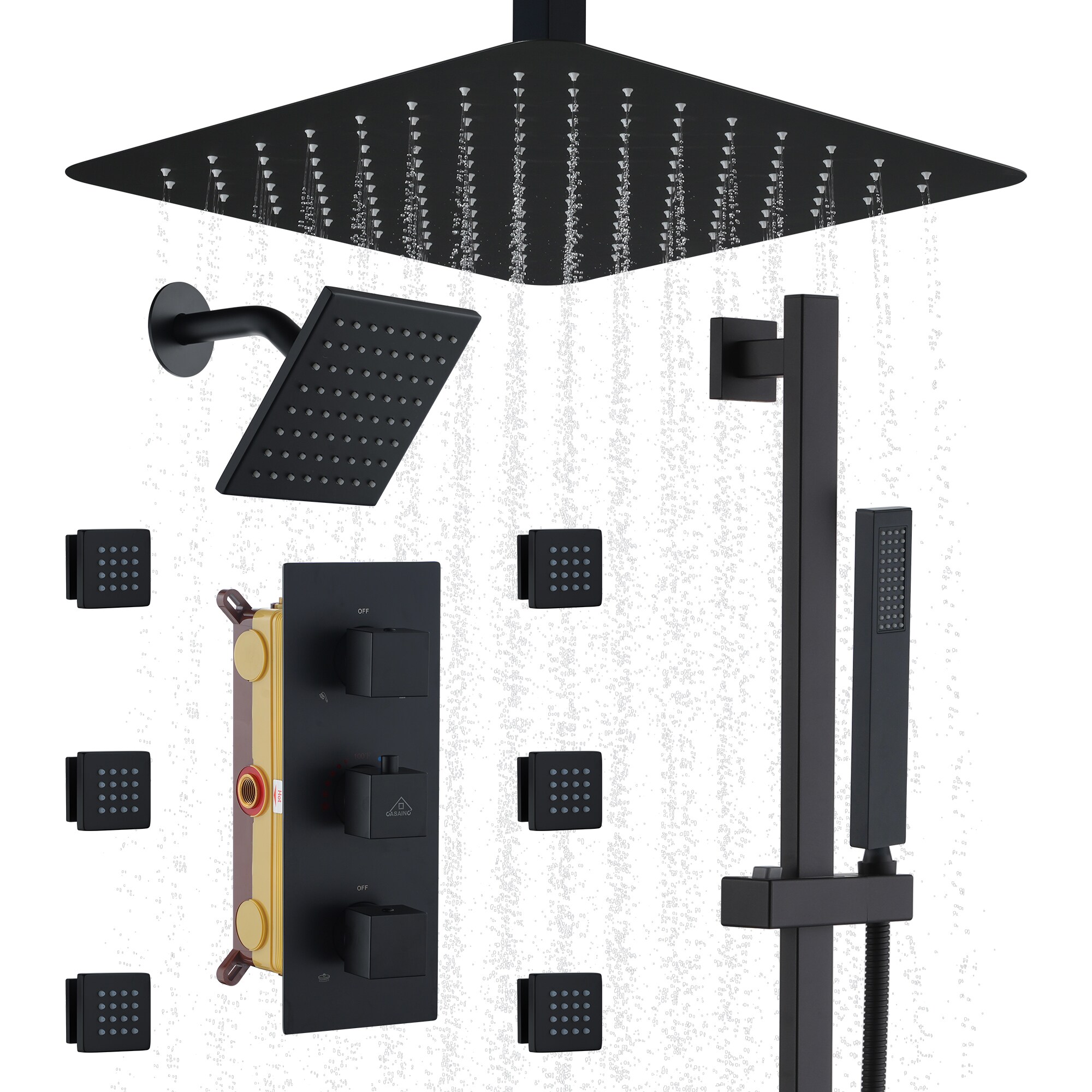 CASAINC KCHS0019-16MB Showerhead-Bar-Panels - View #4