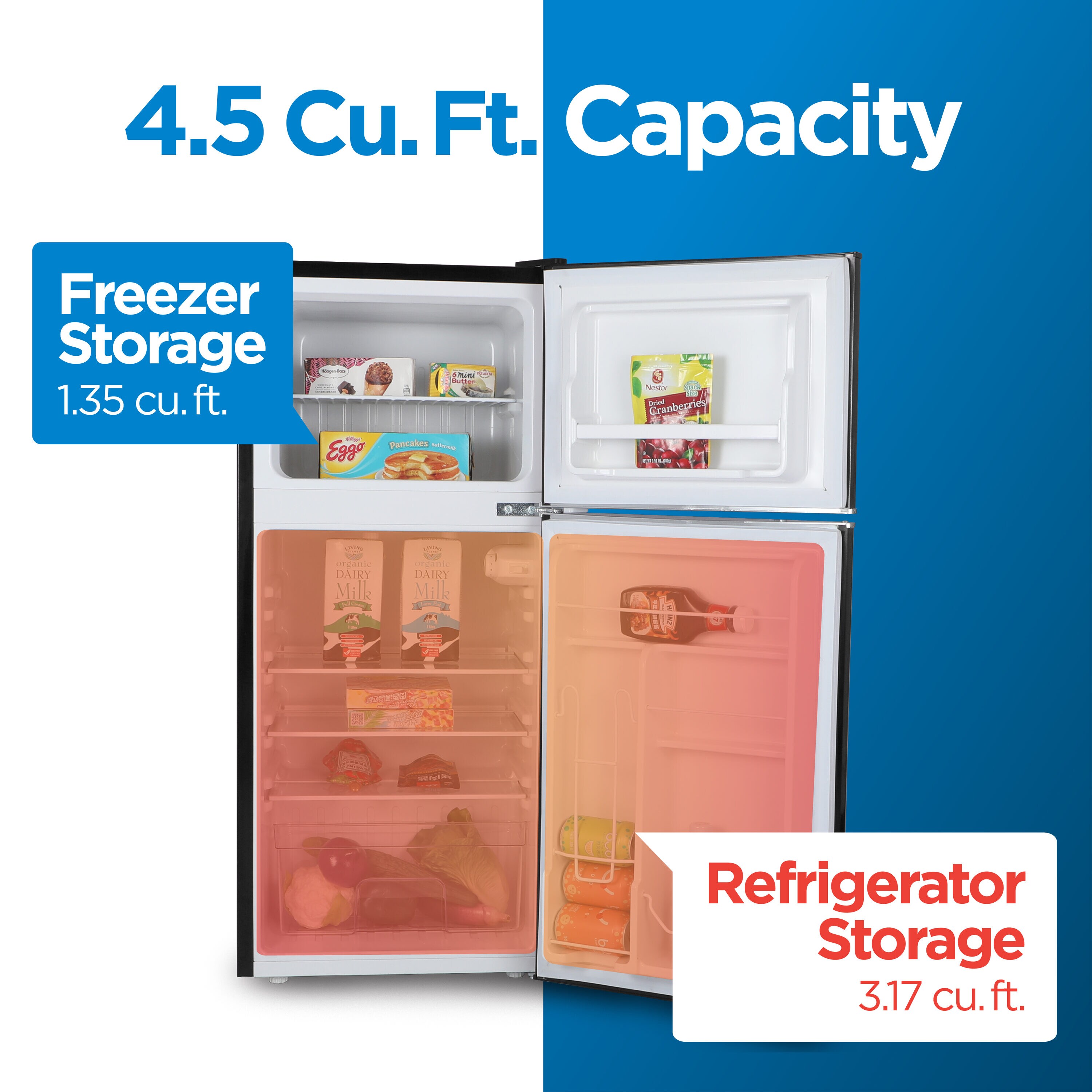 Commercial Cool 4.5-cu ft Mini Fridge with Freezer (Black)
