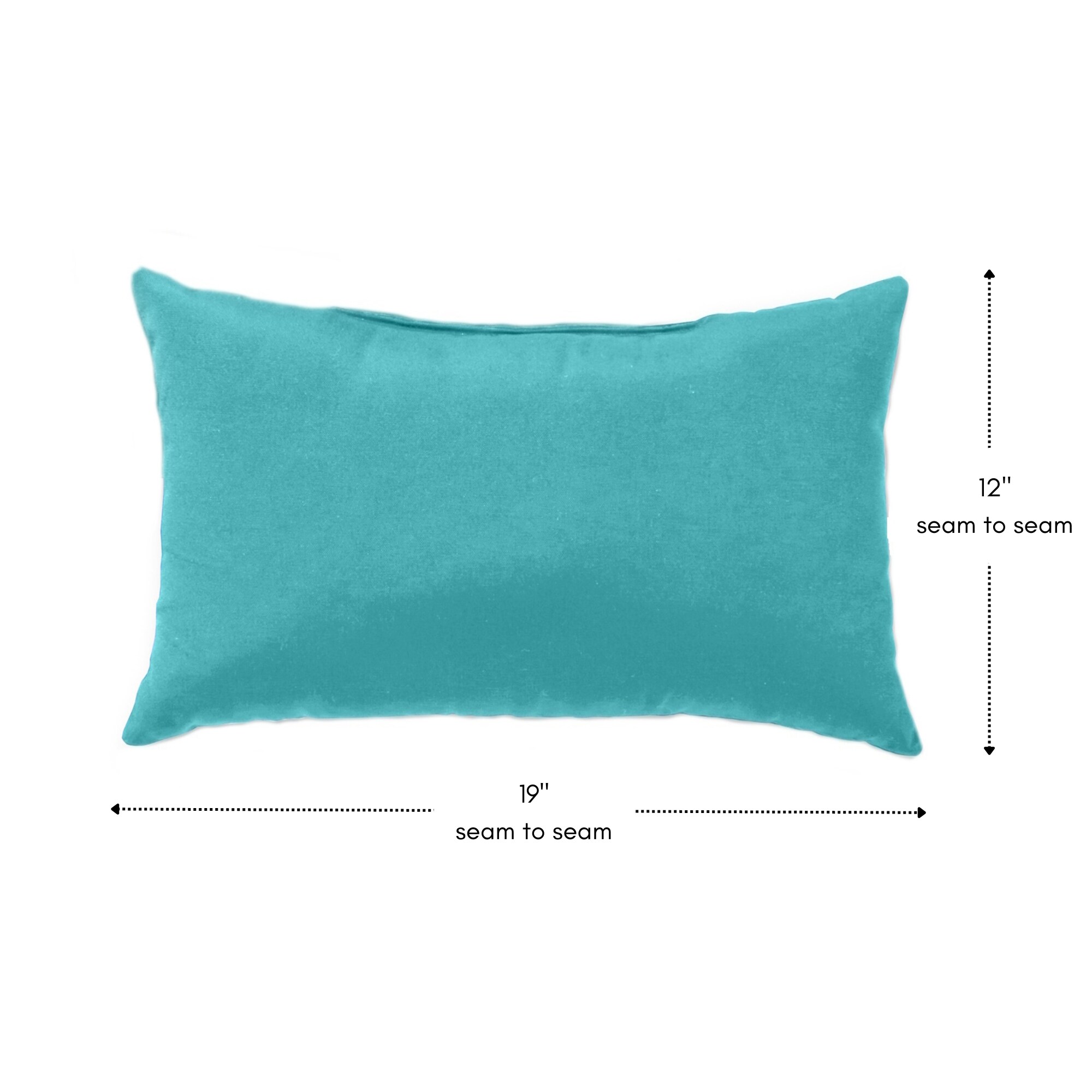 Greendale Home Fashions 2-Pack Solid Teal Rectangular Lumbar Pillow in ...