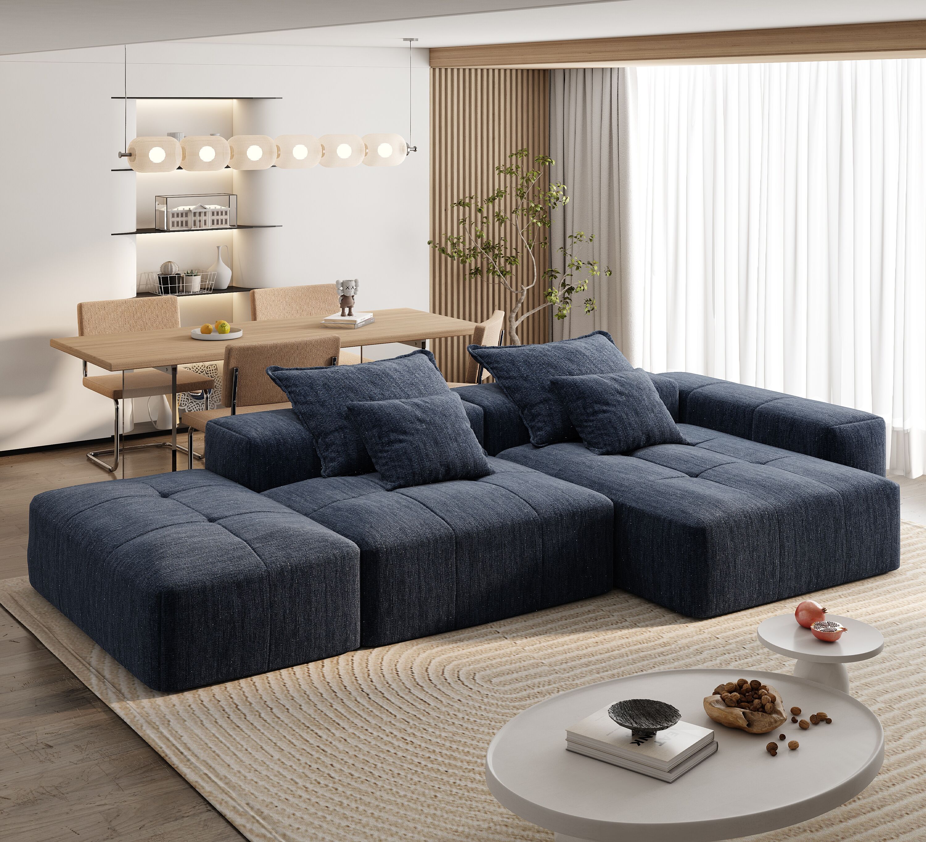 Homy Casa HJCSQJ-BL Sofas-Loveseats - View #3