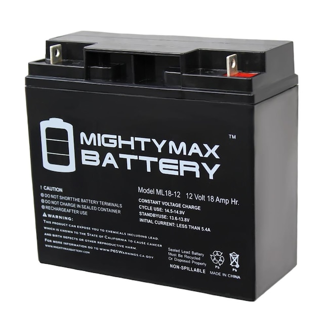 Mighty Max Battery 12V 18AH Replaces Enduring CD17-12, CB-17-12 Rechargeable Sealed Lead Acid 12180 Backup Batteries in the Device Replacement department at Lowes.com