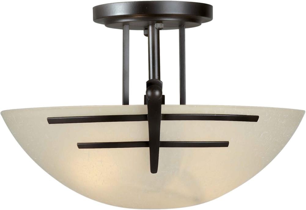  LW22310232 2-Light 8-in Antique Bronze Semi-Flush mount light