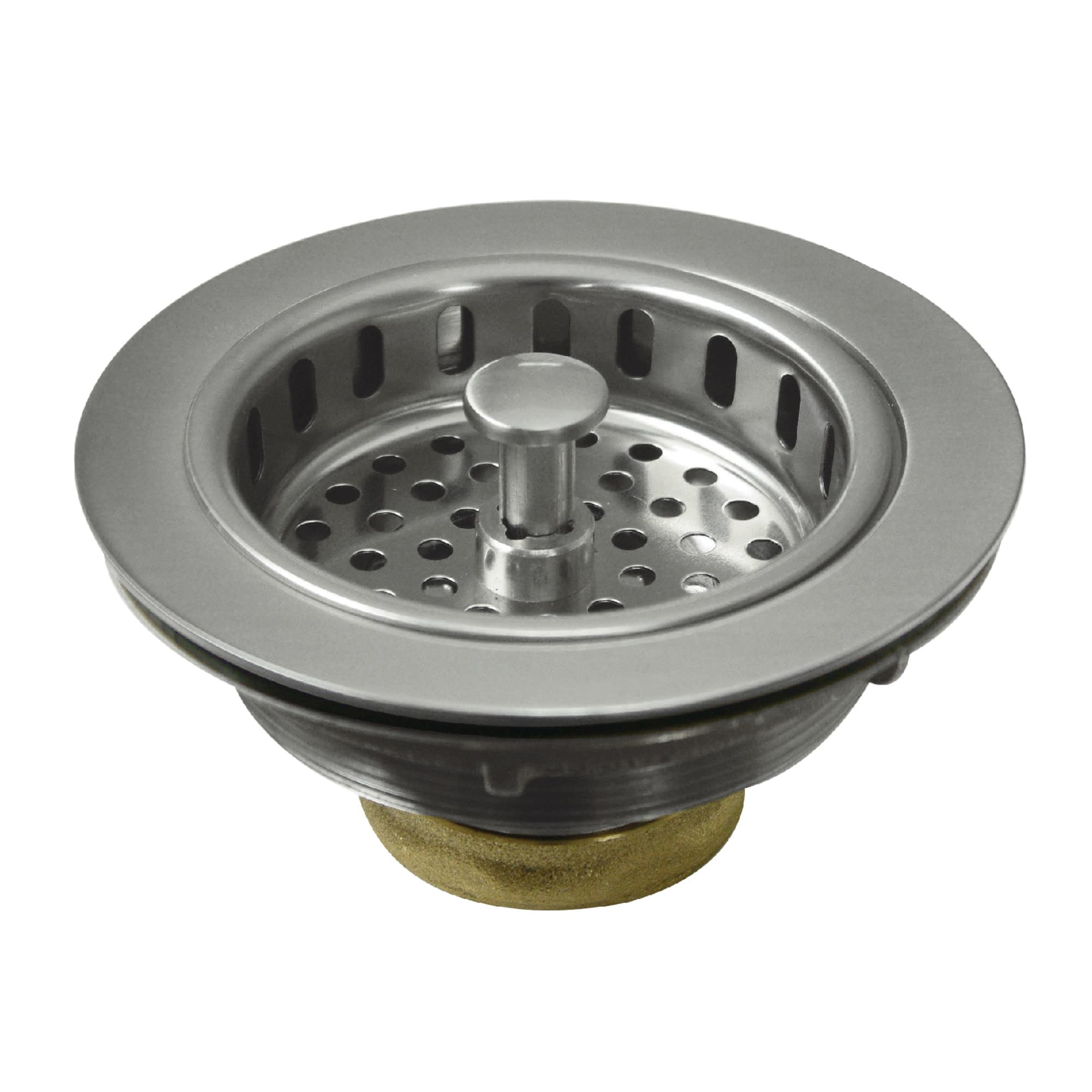 Elements of Design EBS1008 3.5-in Satin Nickel Brass Rust Resistant Strainer with Basket Included