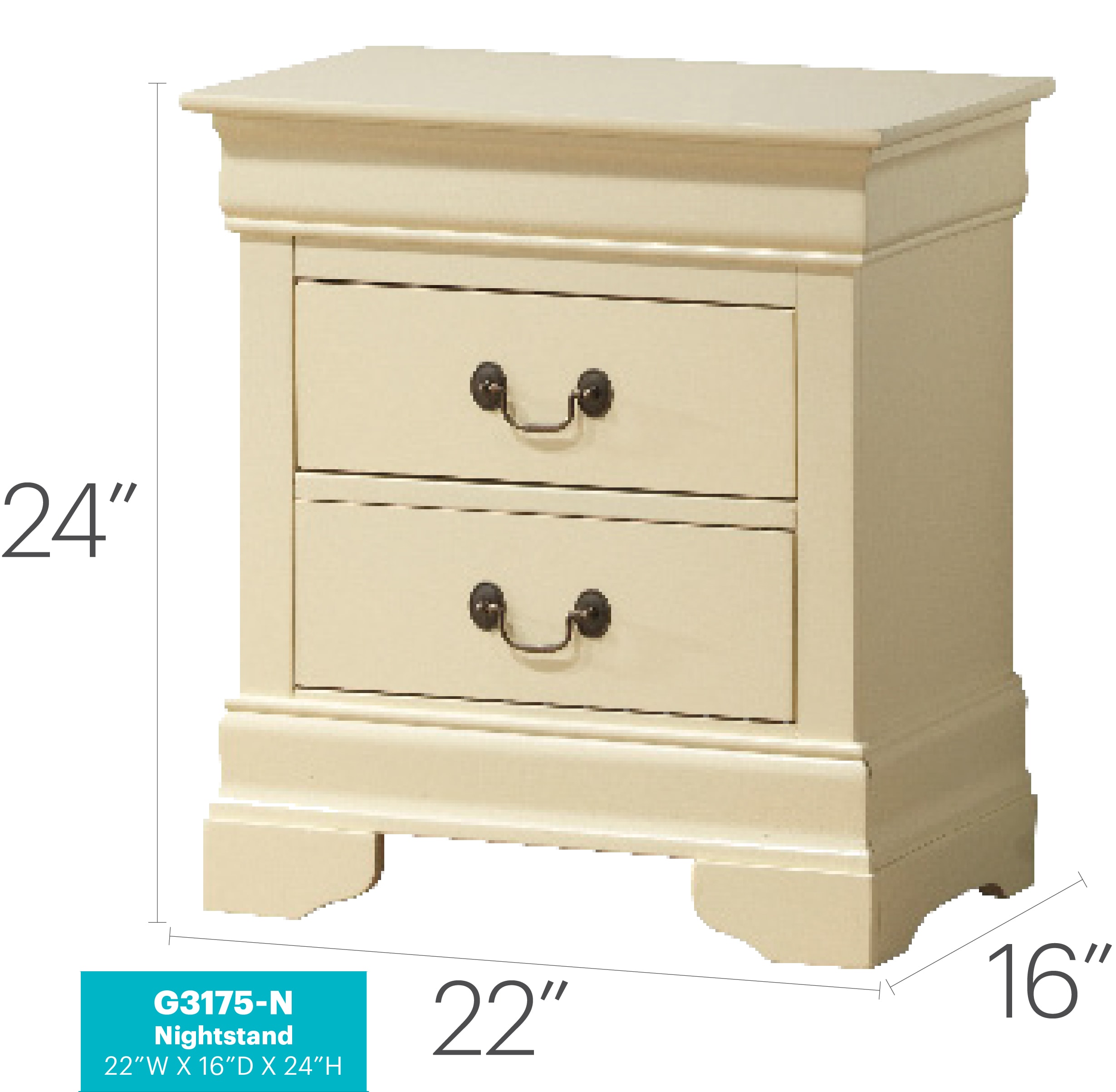 GLANZEND 6514OCH8Q nightstands - View #7