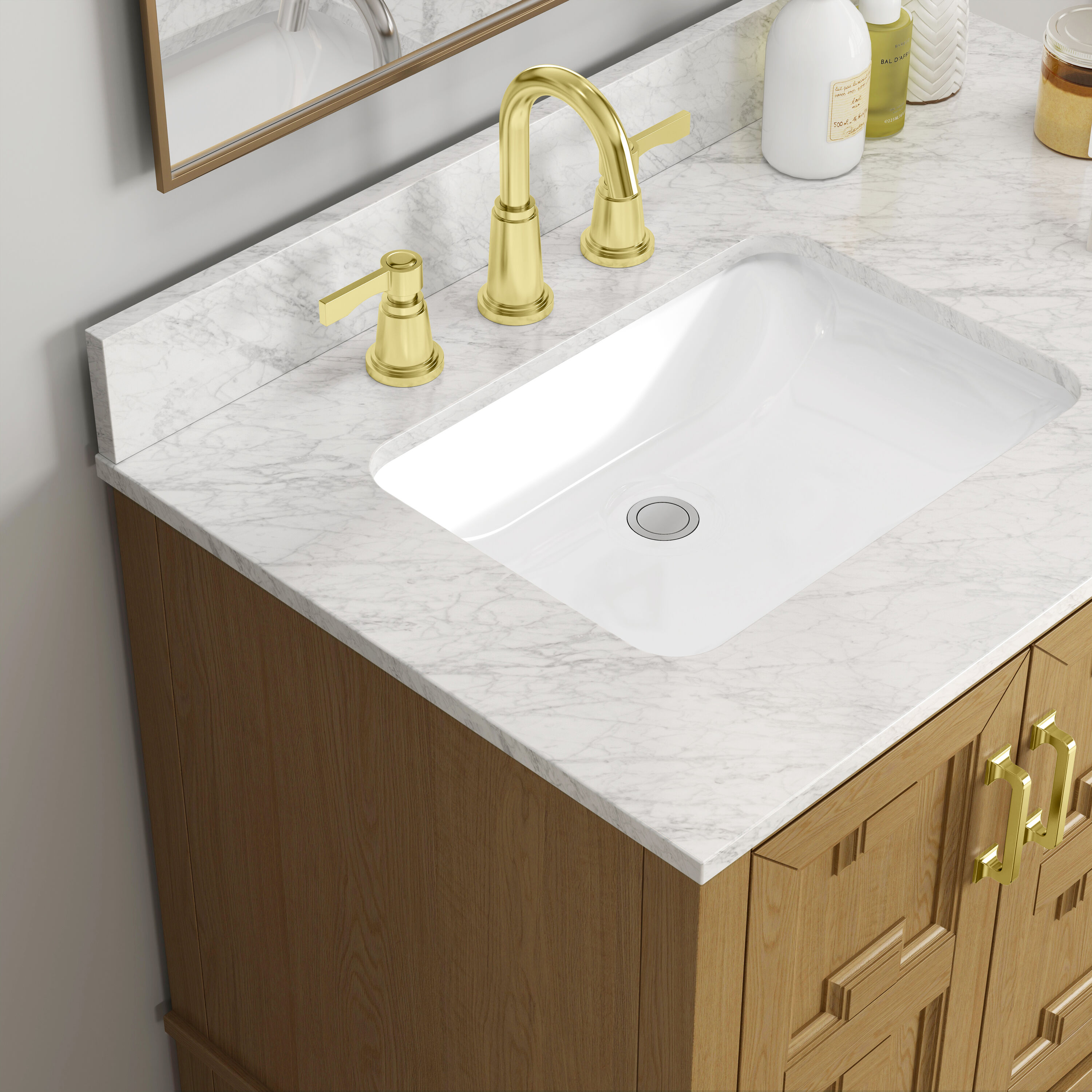 allen + roth Haines 36-in Sand Undermount Single Sink Bathroom Vanity ...