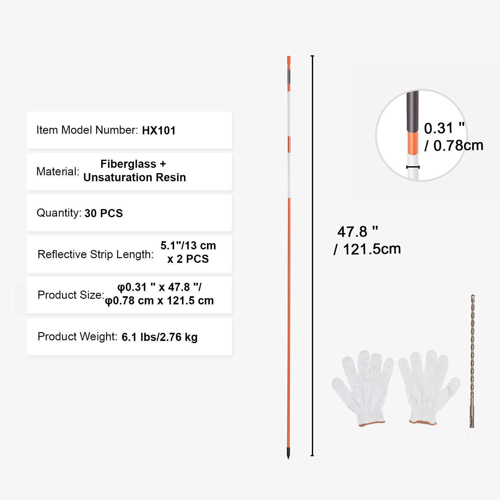 VEVOR SCCDBG48YCCS02086V0 Driveway-Reflectors - View #7