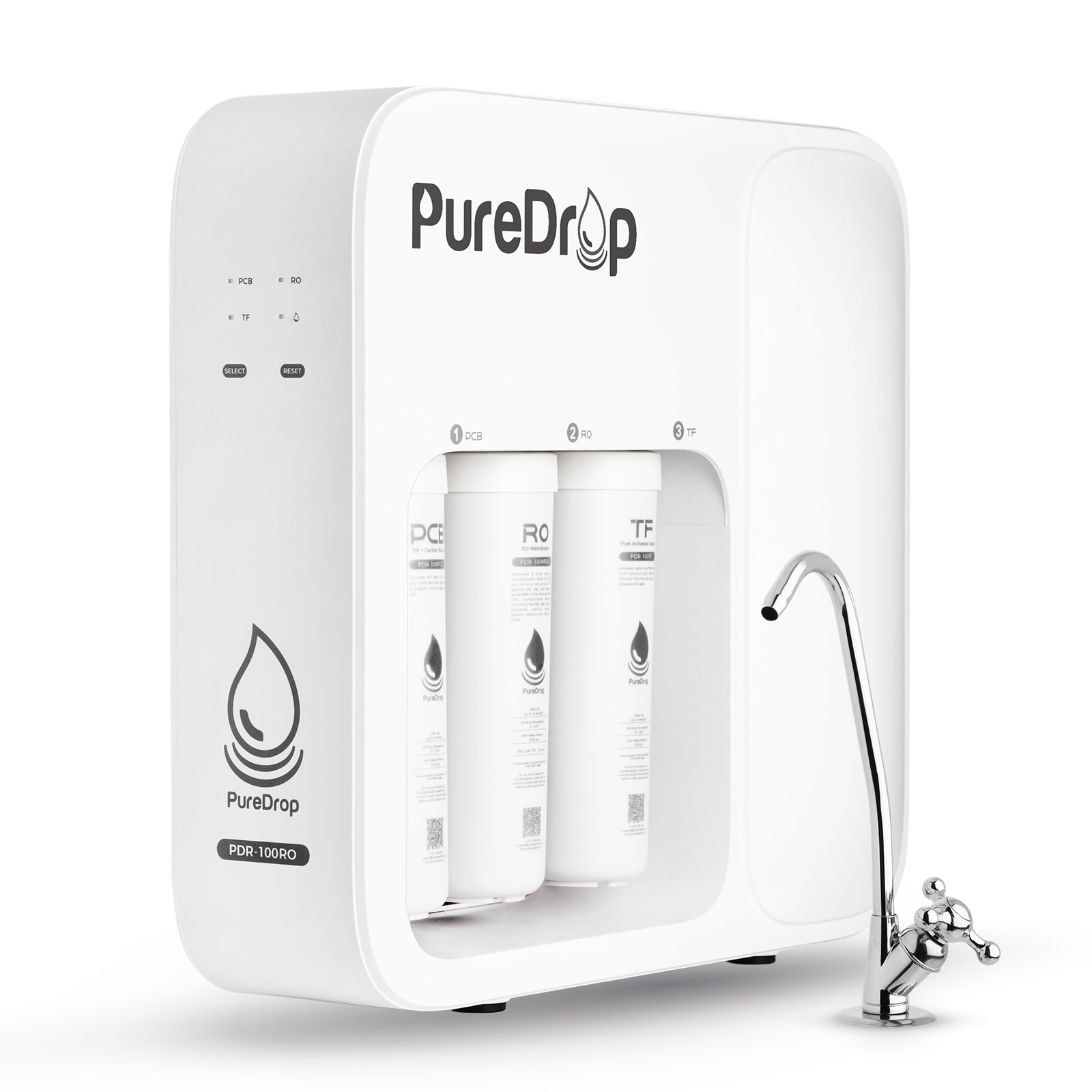 PureDrop PDR-100RO PDR-100RO Triple-stage Multi-method Reverse Osmosis Filtration System