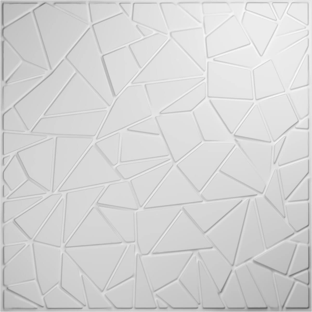 Ekena Millwork WP20X20EWWH-CASE-50 19-5/8-in x 19-5/8-in Embossed Paintable/Stainable White PVC Abstract Wall Panel ( 50 -Pack, Covers 133.73-sq ft )