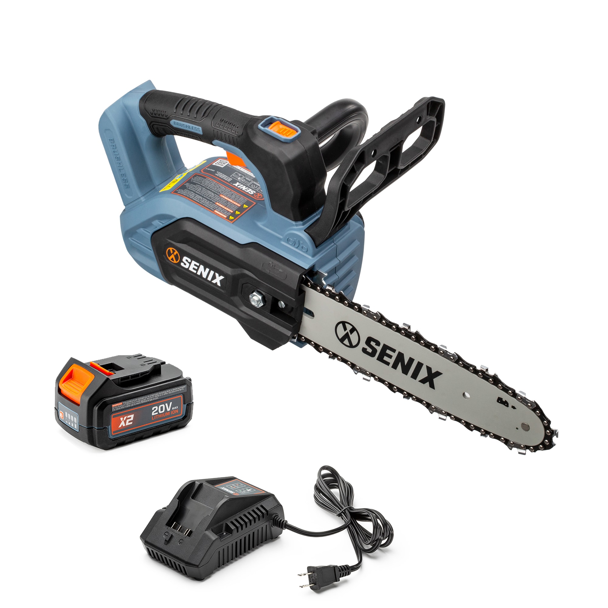 SENIX CSX2-M 20-volt max 10-in Battery 2.5 Ah Chainsaw Battery Included Charger Included