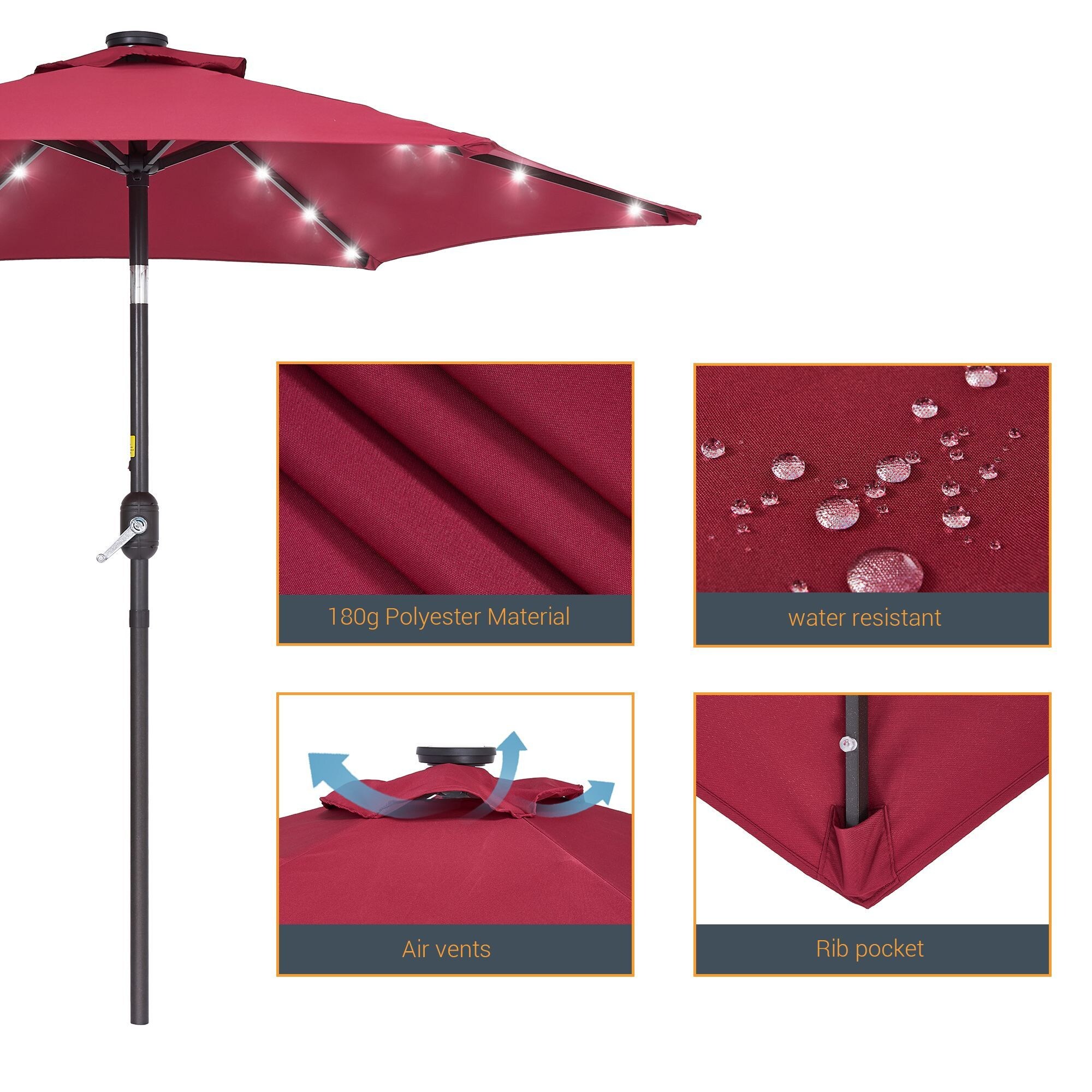 Sonkuki SD-LED90RD Umbrellas-2 - View #4