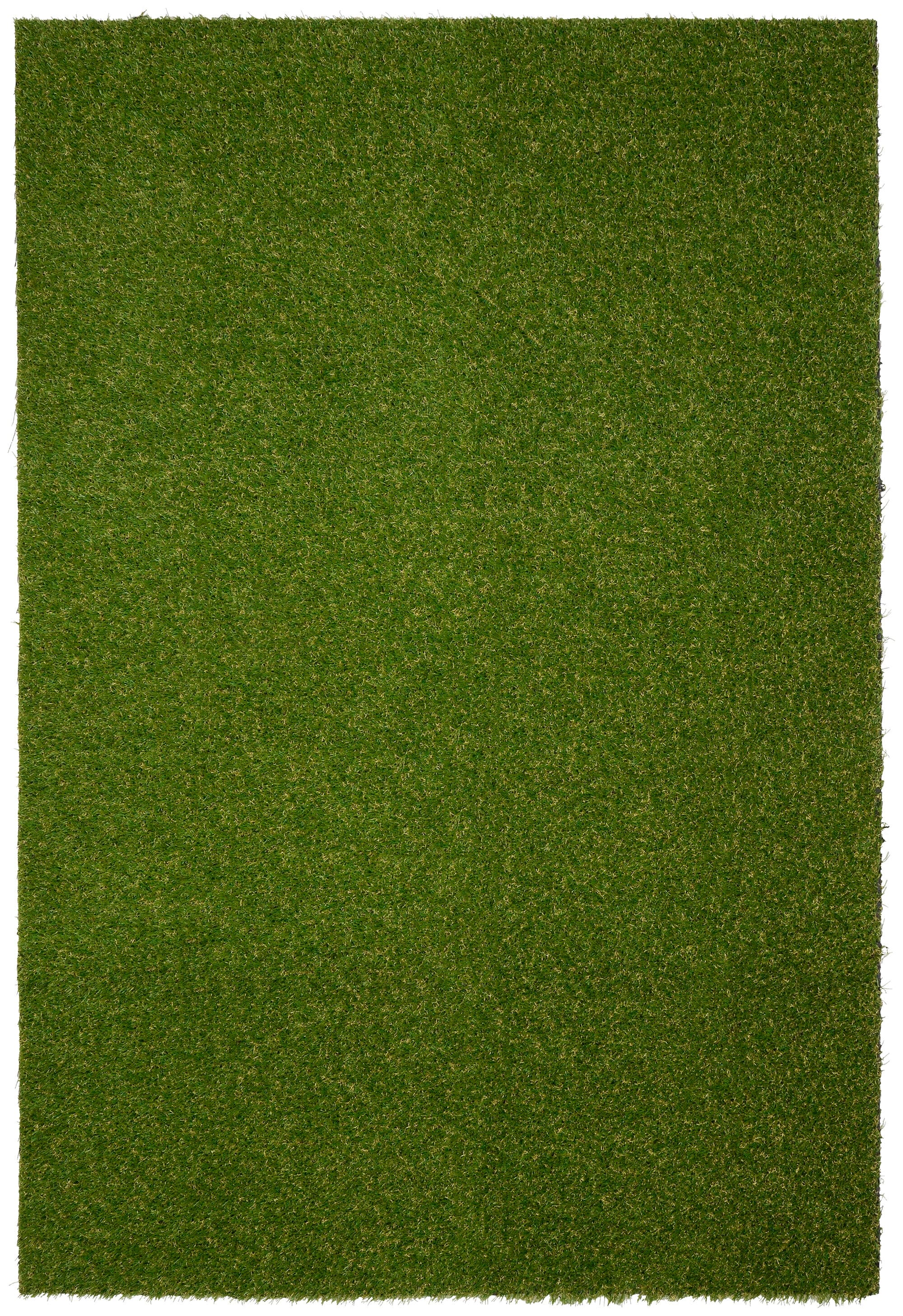 Green Polypropylene Artificial Grass Turf Rug, 4x6 ft