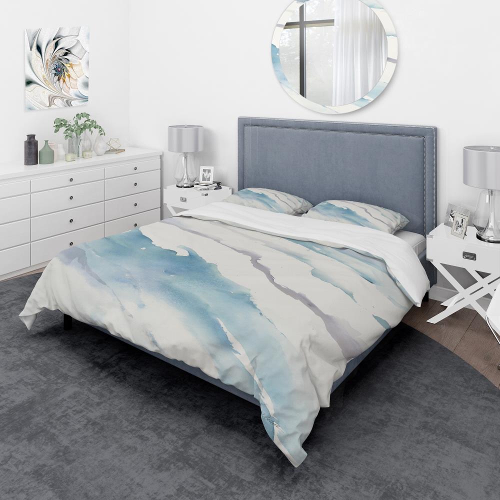 Designart BED30018-T 3 -Piece Gray Twin Duvet cover Set