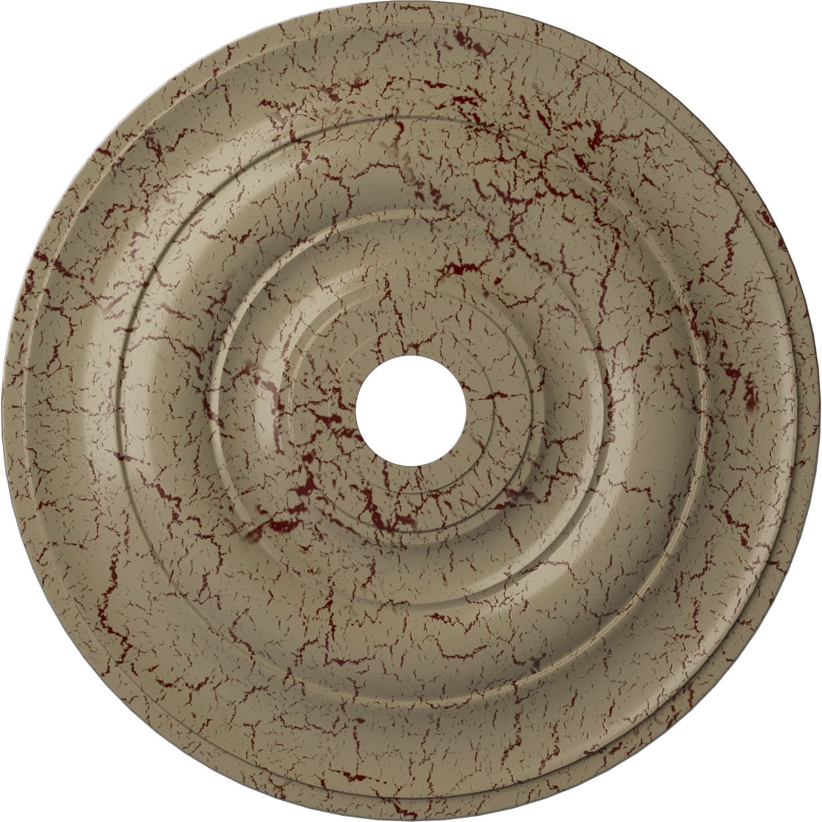 Ekena Millwork CM26JEGDC Jefferson 26.5-in W x 26.5-in L Painted Gobi Desert Crackle Polyurethane Whole Ceiling Medallion