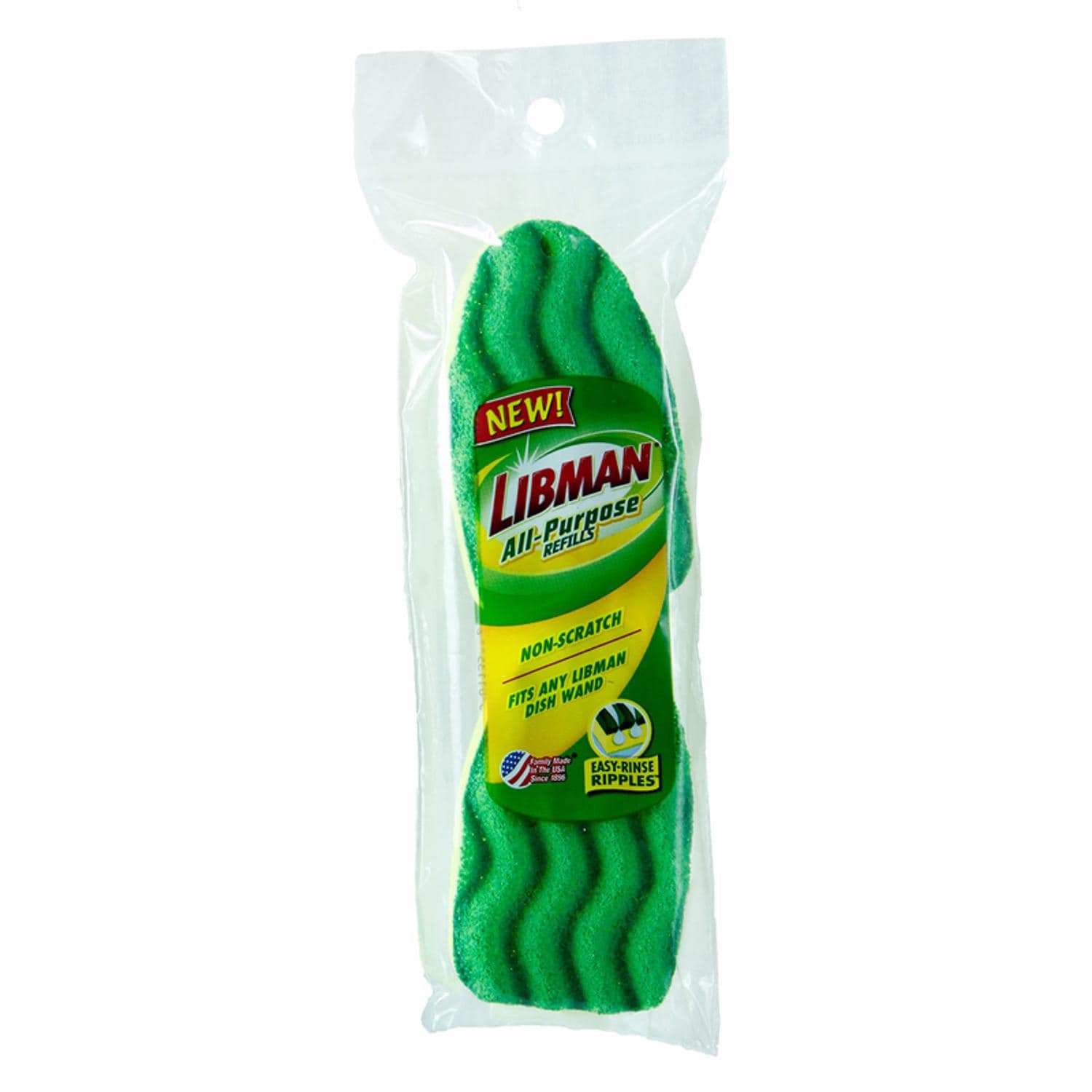 Libman  3.5 in. W Soft Bristle Polypropylene Handle Scrubbing Dish Wand Refills
