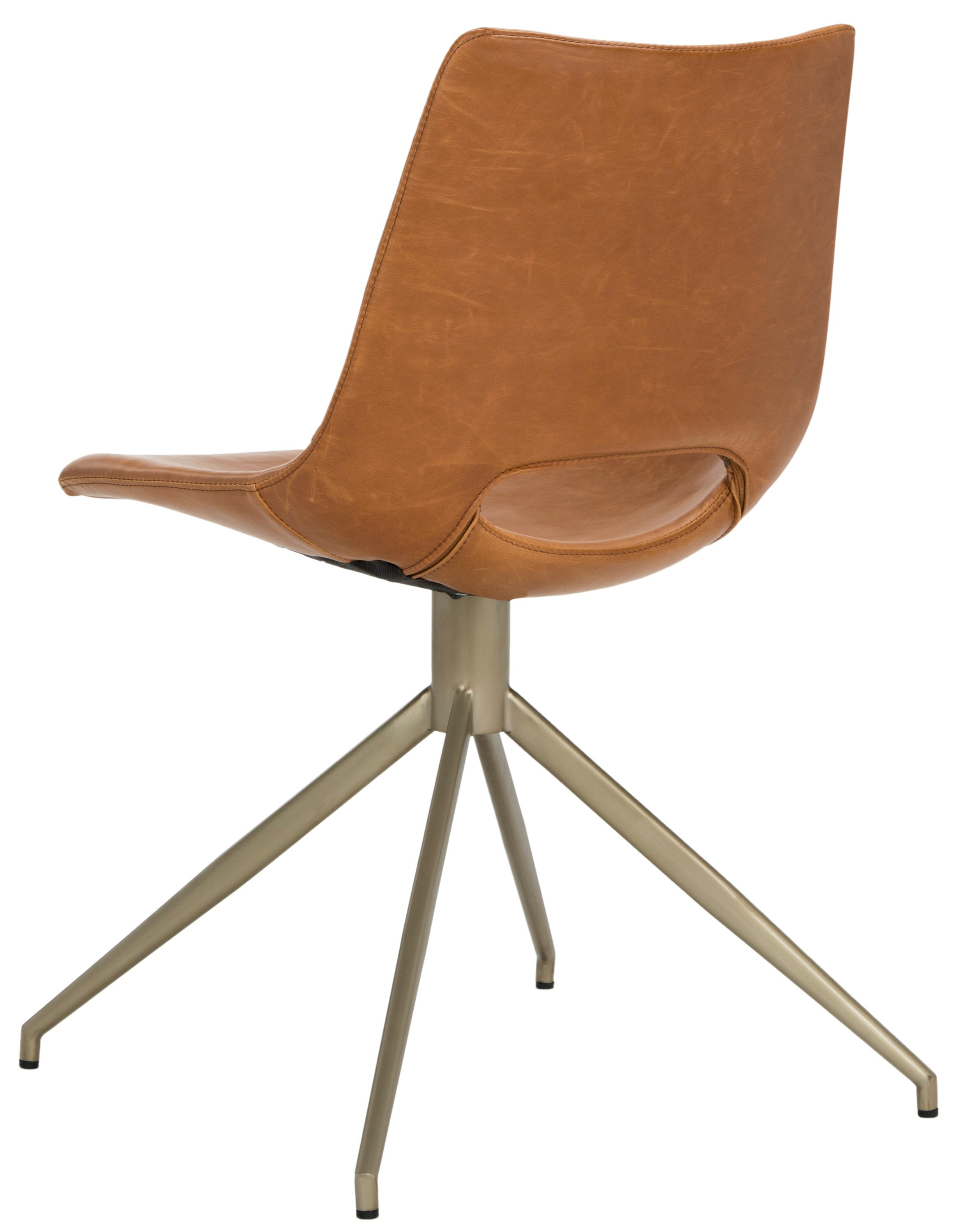 danube midcentury modern leather swivel dining chair safavieh