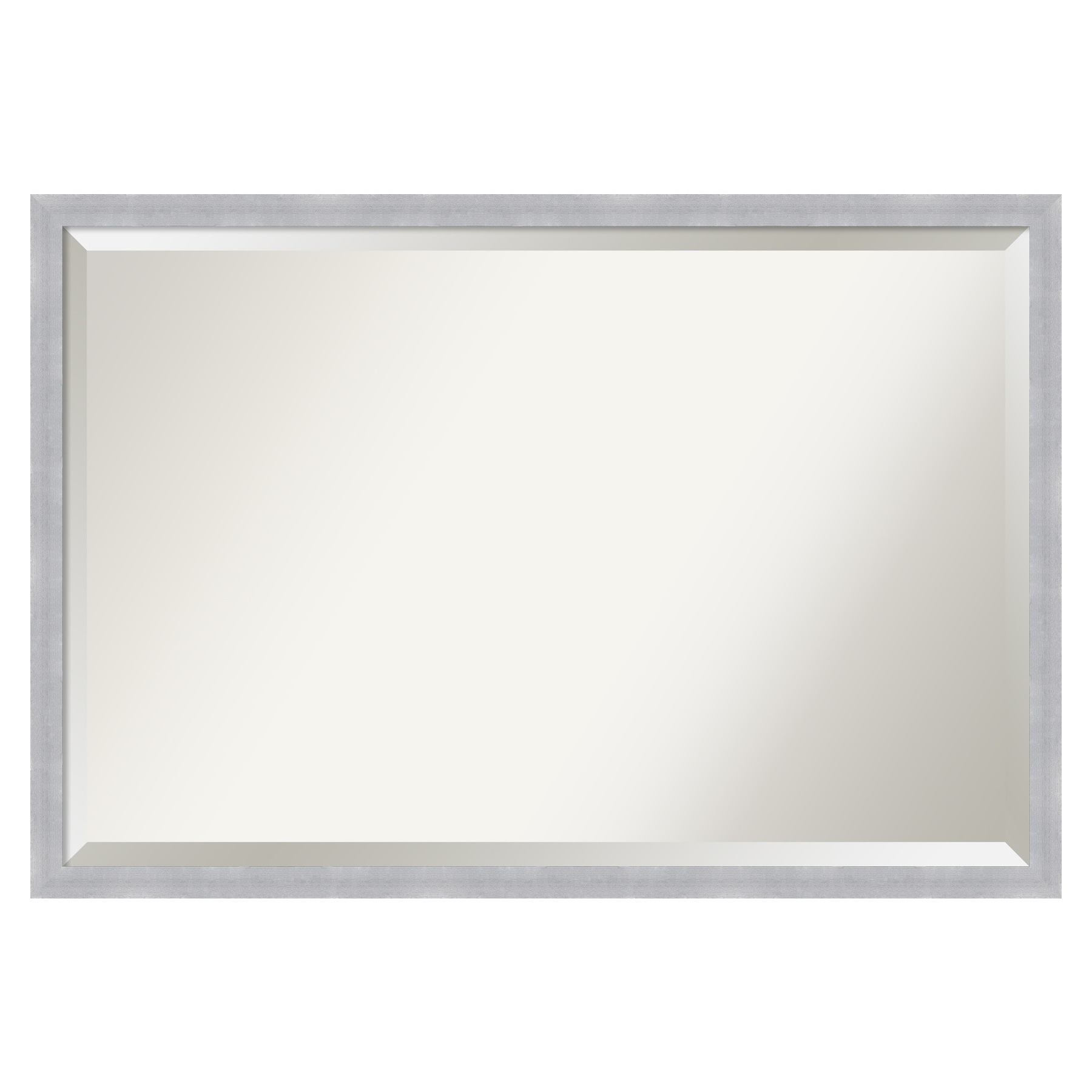 Amanti Art A17005480149 Grace Brushed Nickel 38-Inches W x 26-Inches H Rectangle Grace Brushed Nickel Narrow Framed Wall Mirror