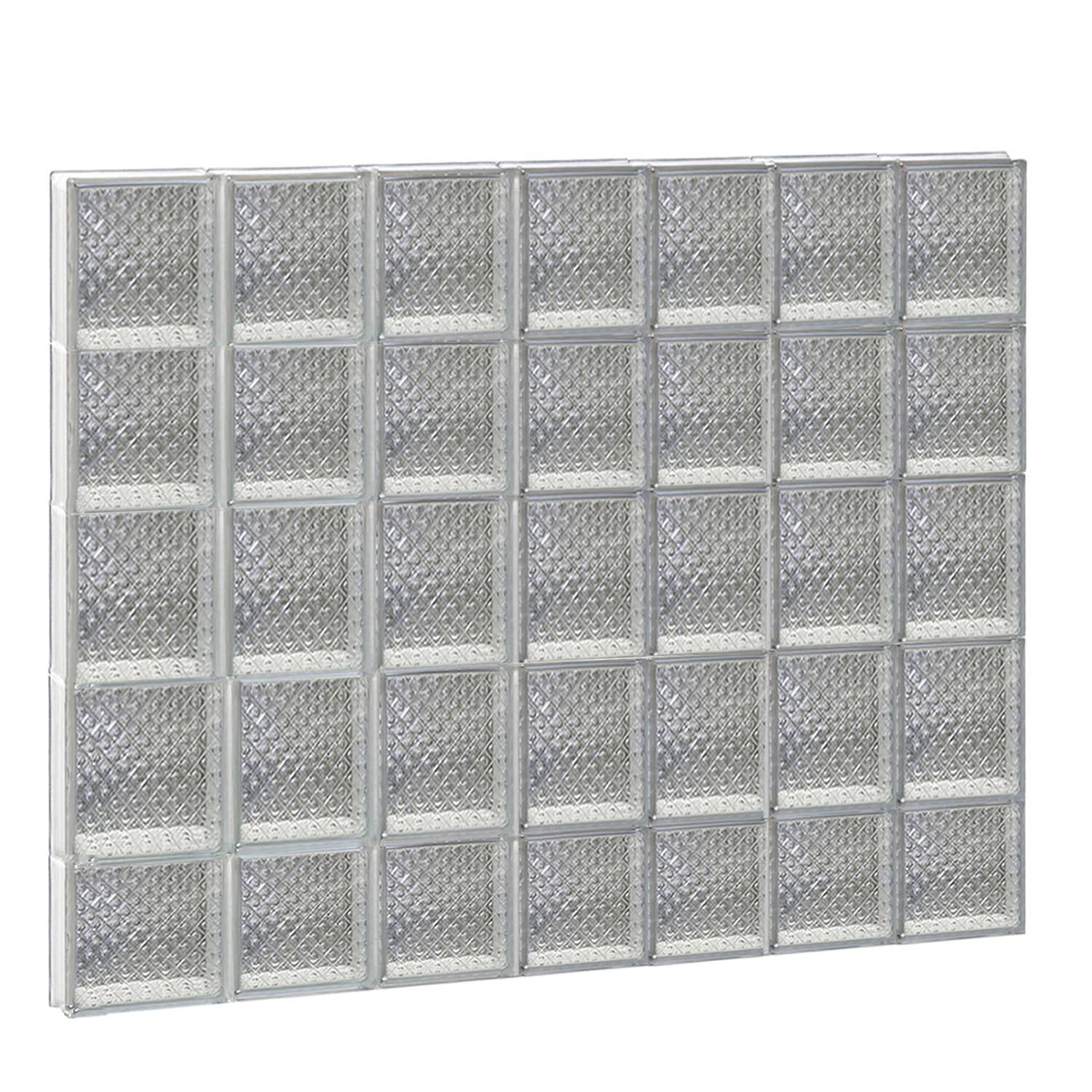 REDI2SET S4238DP Diamond Glass 40-1/4-in x 36-3/4-in Frameless Replacement Glass Block Window