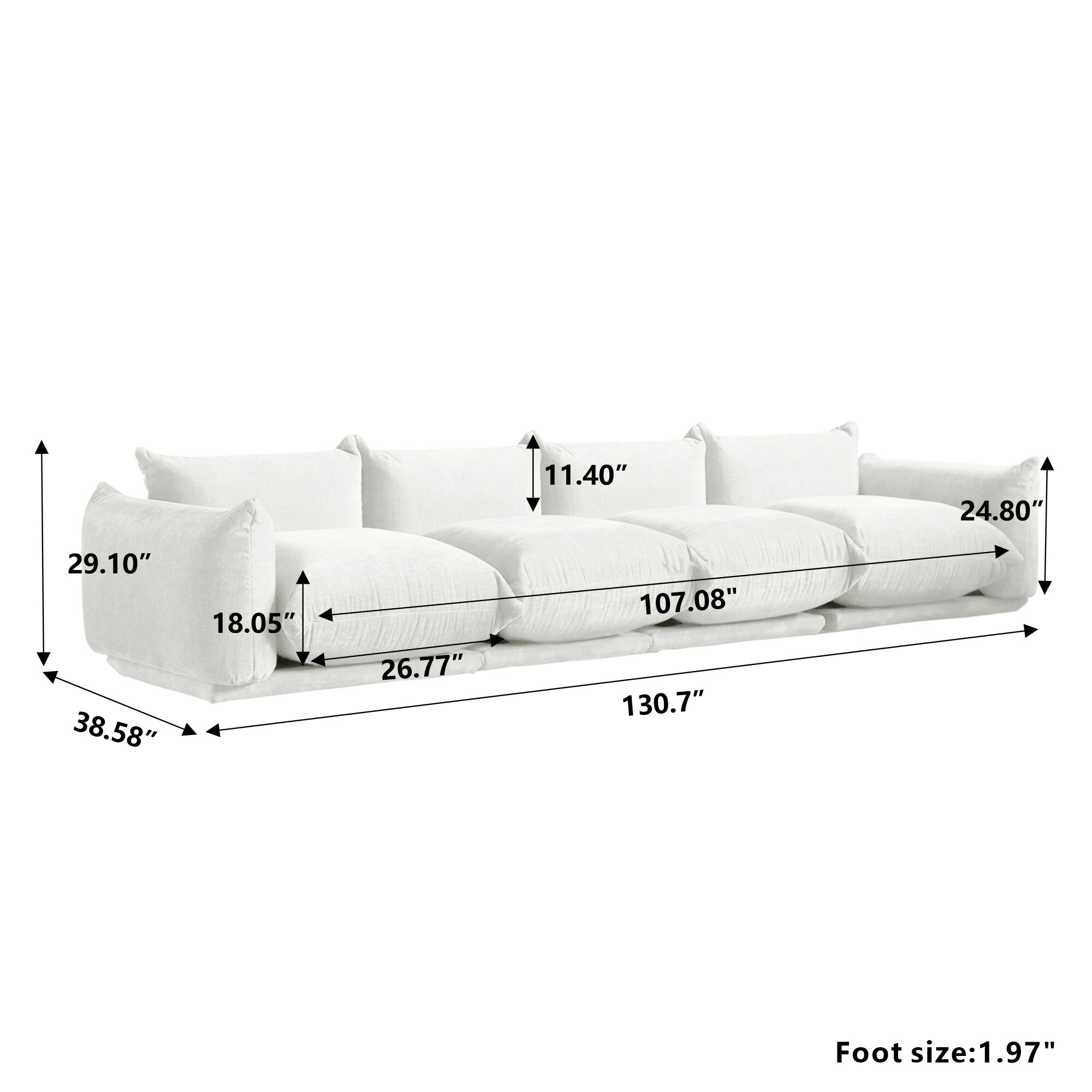 BuotiqHom DH-A-119BE-S4 Sofas-Loveseats - View #3