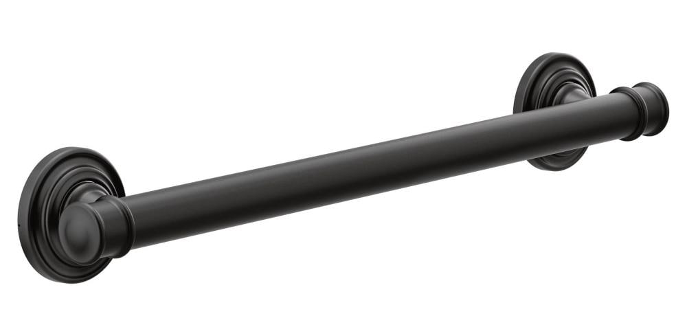 Moen Belfield 18-in Matte Black Wall Mount ADA Compliant Grab Bar (500 ...