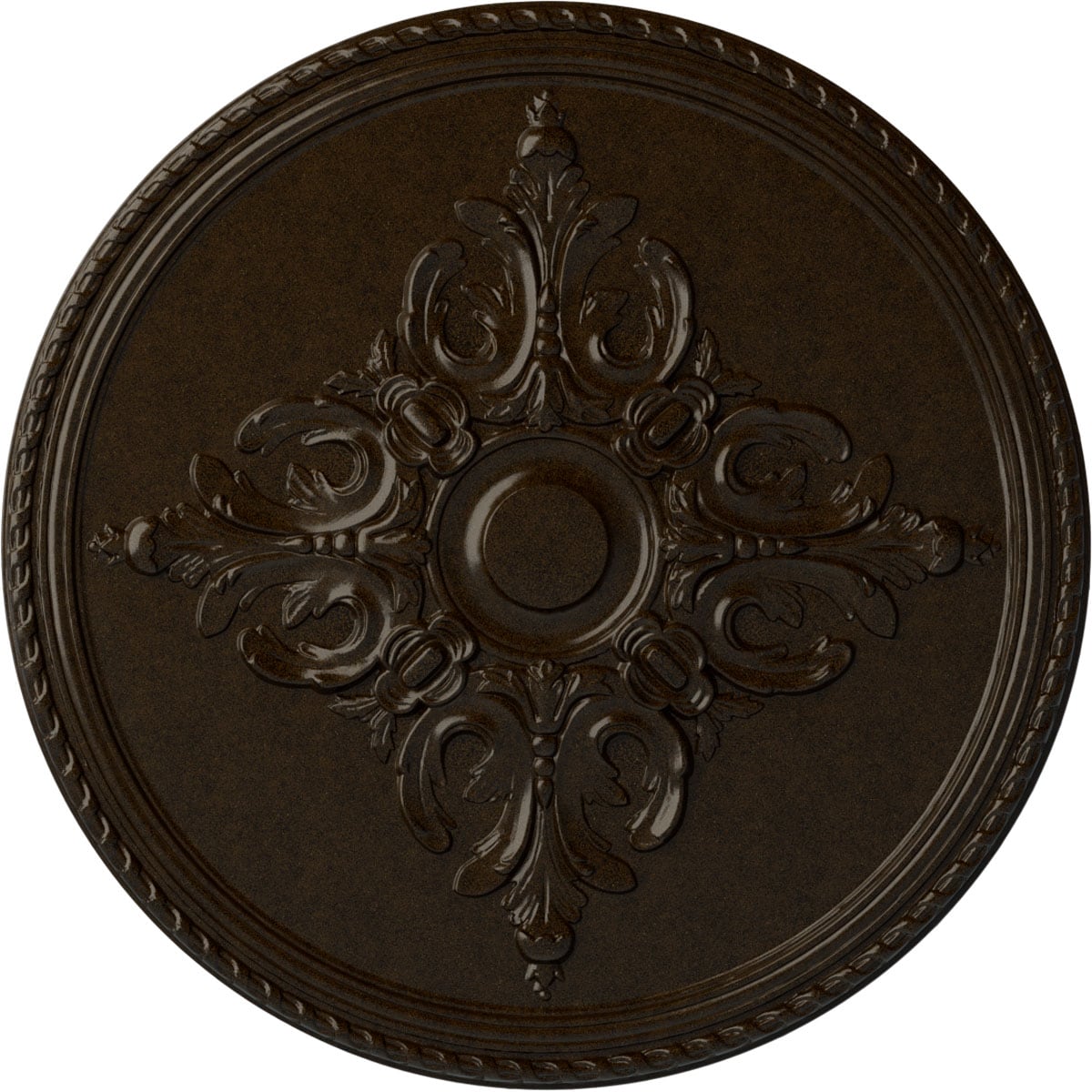 Ekena Millwork CM40MIBZS Milton 40.625-in W x 40.625-in L Painted Bronze Polyurethane Whole Ceiling Medallion