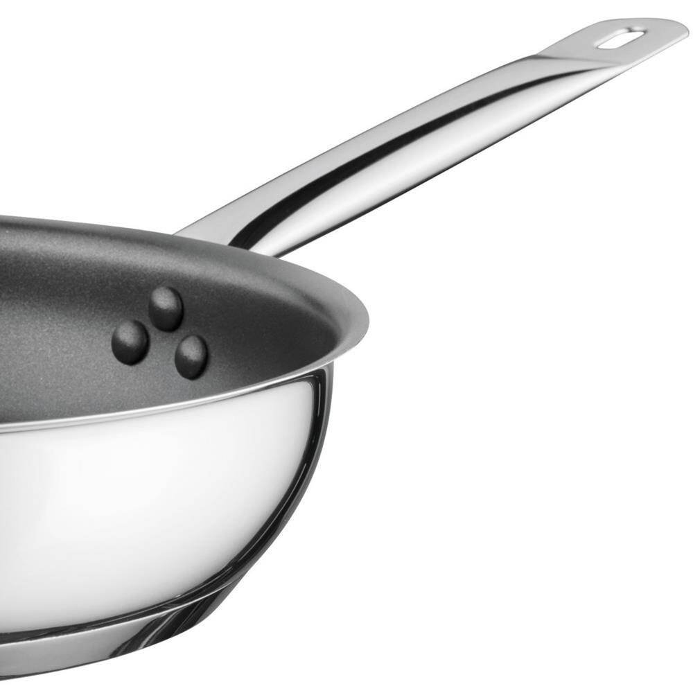 Contemporary Home Living 17.25 Stainless Steel Nonstick Saute Pan