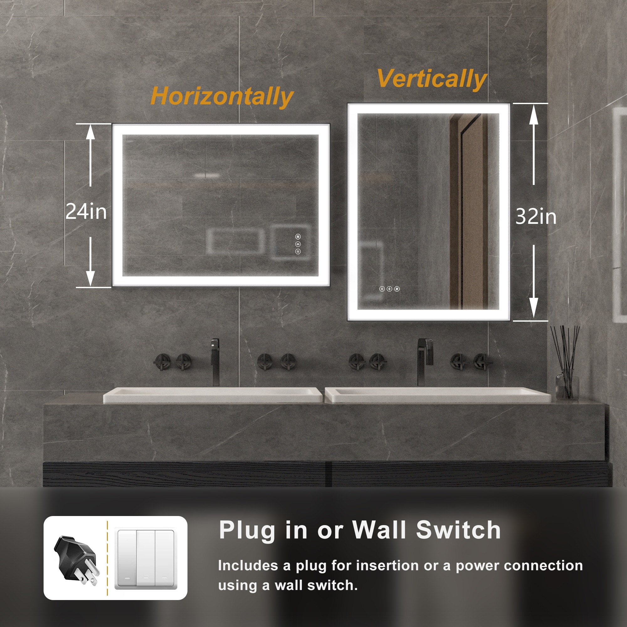 Maxax MS02-2432-BB Framed-Bath-Mirrors - View #3