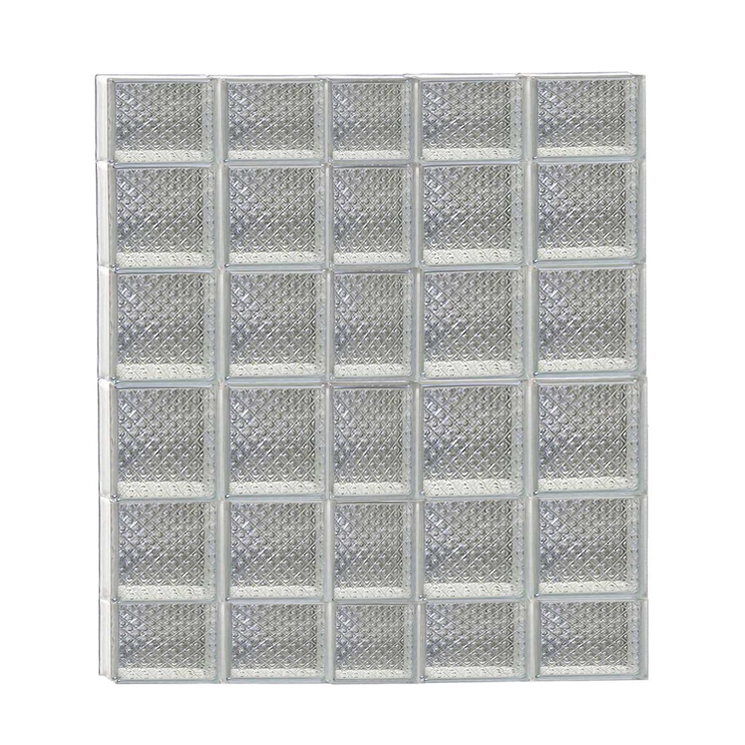 REDI2SET S3844DP Diamond Glass 36-3/4-in x 42-1/2-in Frameless Replacement Glass Block Window