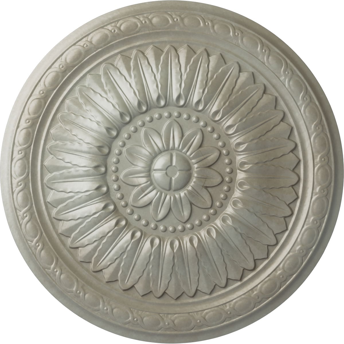 Ekena Millwork CM24TEFLS Temple 24-in W x 24-in L Painted Flash Gold Polyurethane Whole Ceiling Medallion