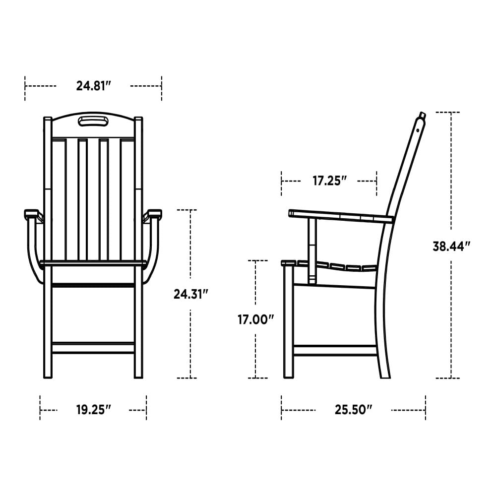 Trex Outdoor Furniture Yacht Club Classic White Hdpe Frame Stationary ...