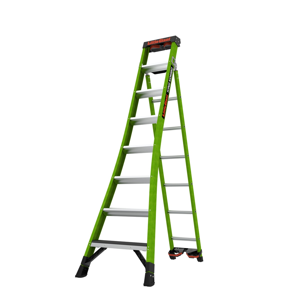 Little Giant Ladders King Kombo 2.0 Industrial 3-in-1 Fiberglass 17.2-ft Reach Type 1AA - 375 lbs. Load Capacity Multi-Position Ladder #13908-071