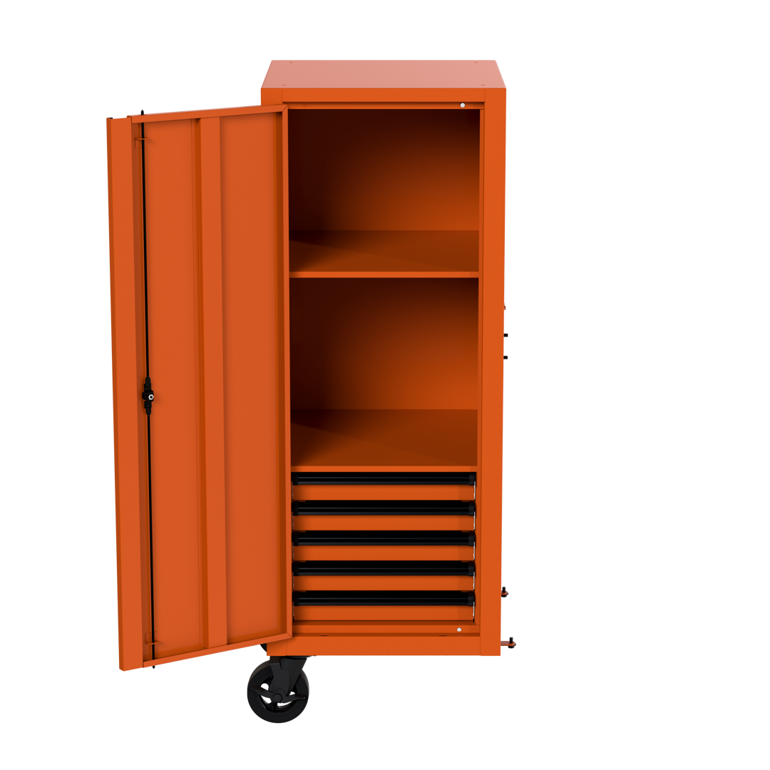 Homak RS Pro 22-in W x 53.625-in H Ball-bearing Stainless steel Tool Chest Combo ( Orange )