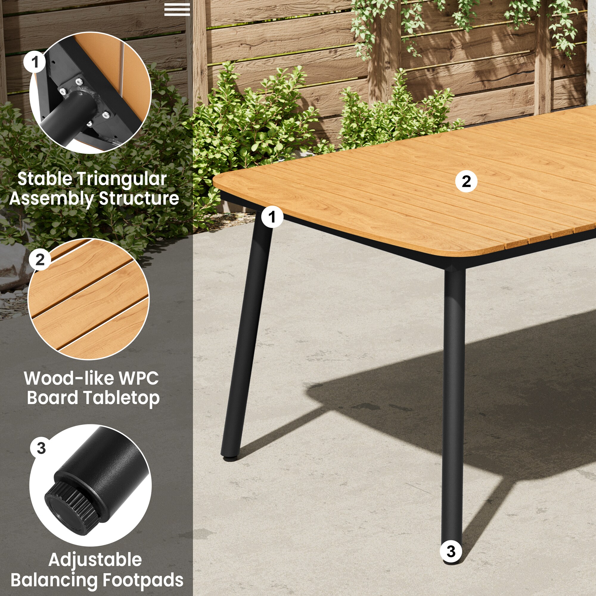 Crestlive Products CL-TB059BRN210 Patio-Tables - View #4