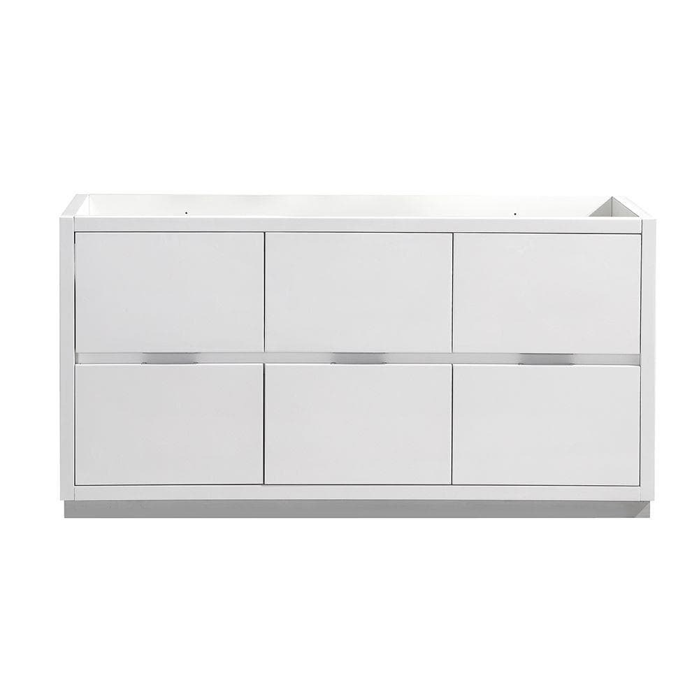 Fresca FCB8448WH-D Valencia 48-in Glossy White Bathroom Vanity Base Cabinet without Top