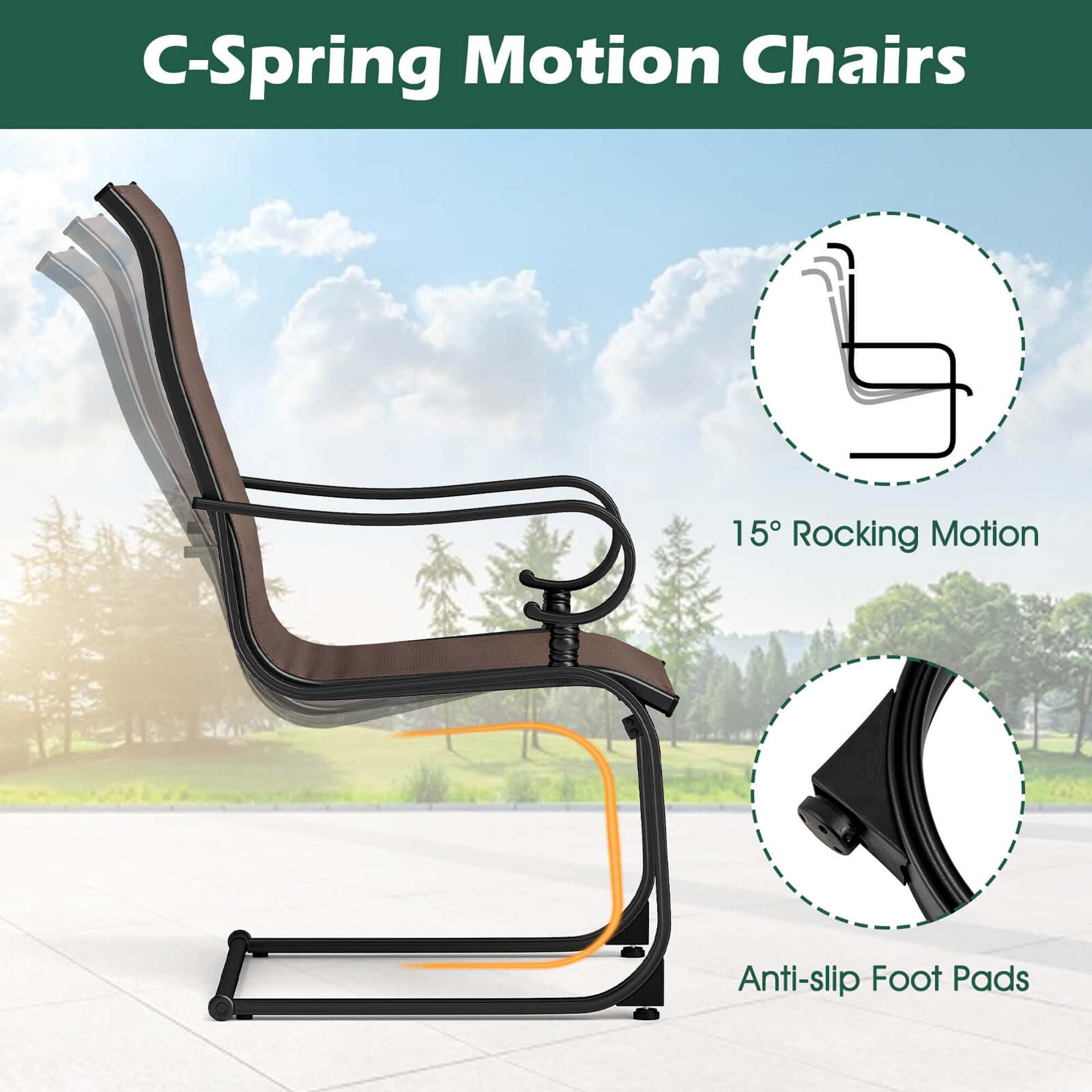 Costway HCST05698 Patio-Chairs - View #6