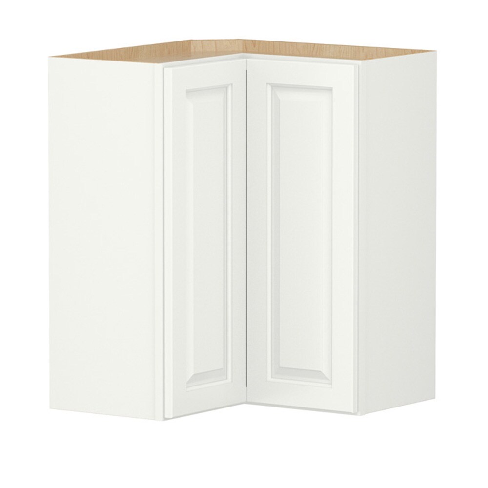Shenandoah Stemson 24-in W x 30-in H x 12-in D Linen Painted L-Shaped Corner Wall Fully Assembled Cabinet Raised Panel Raised panel