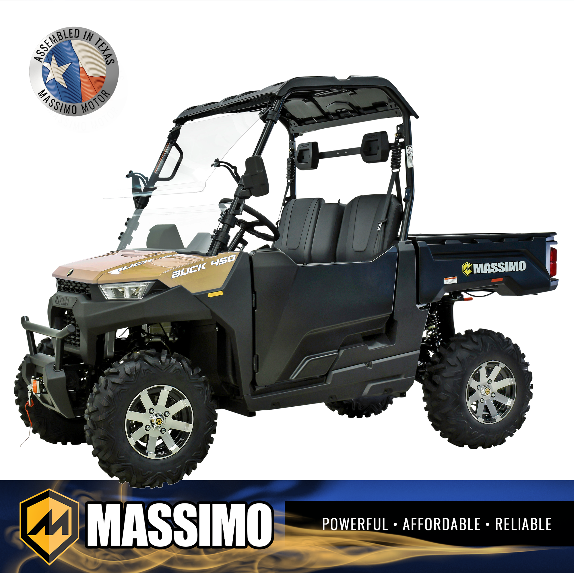 Massimo U13S450712 Buck 450 4Wd 352Cc Gas Utv with Dump Bed