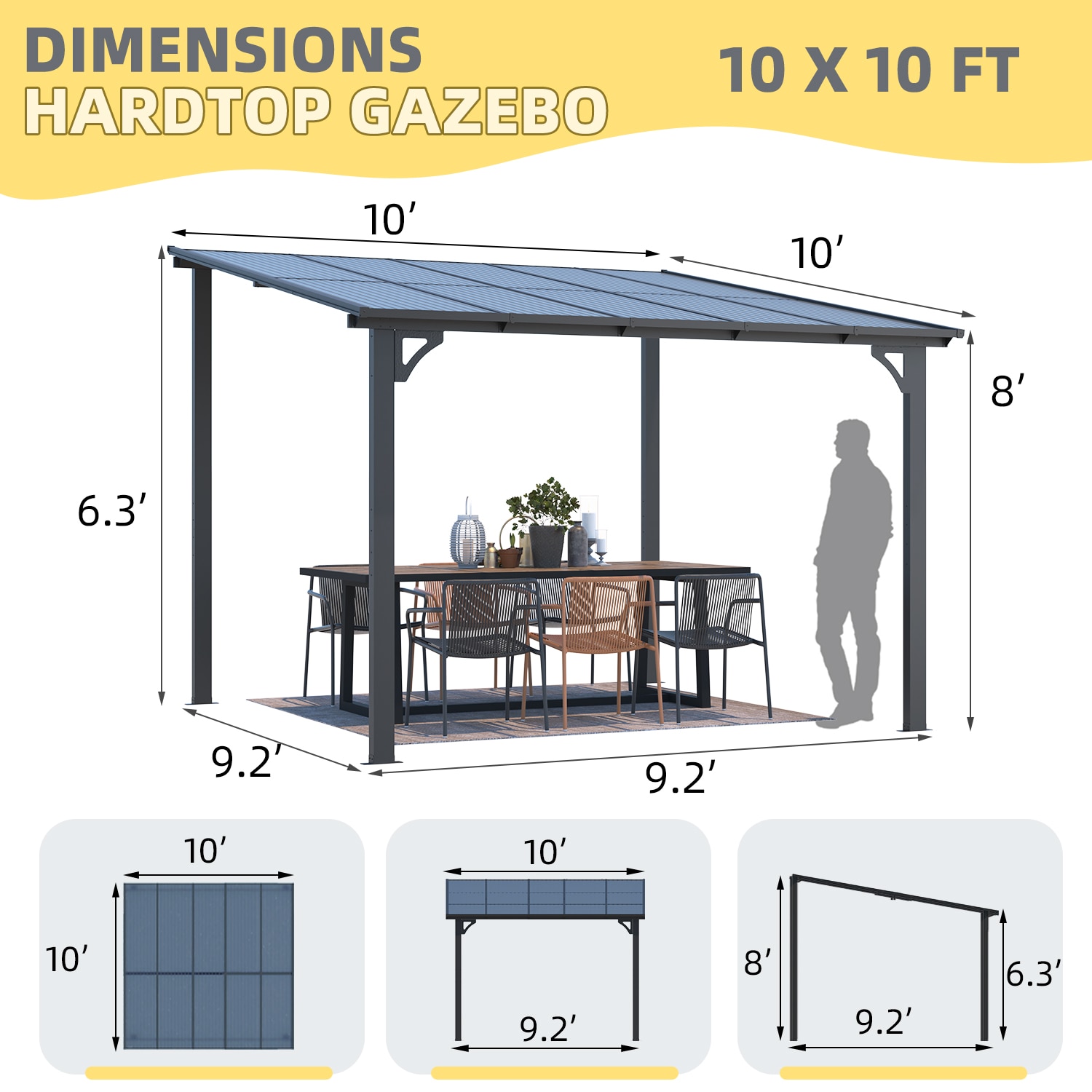 AECOJOY 16302BK-LS02 Wood-Resin-Gazebos - View #2