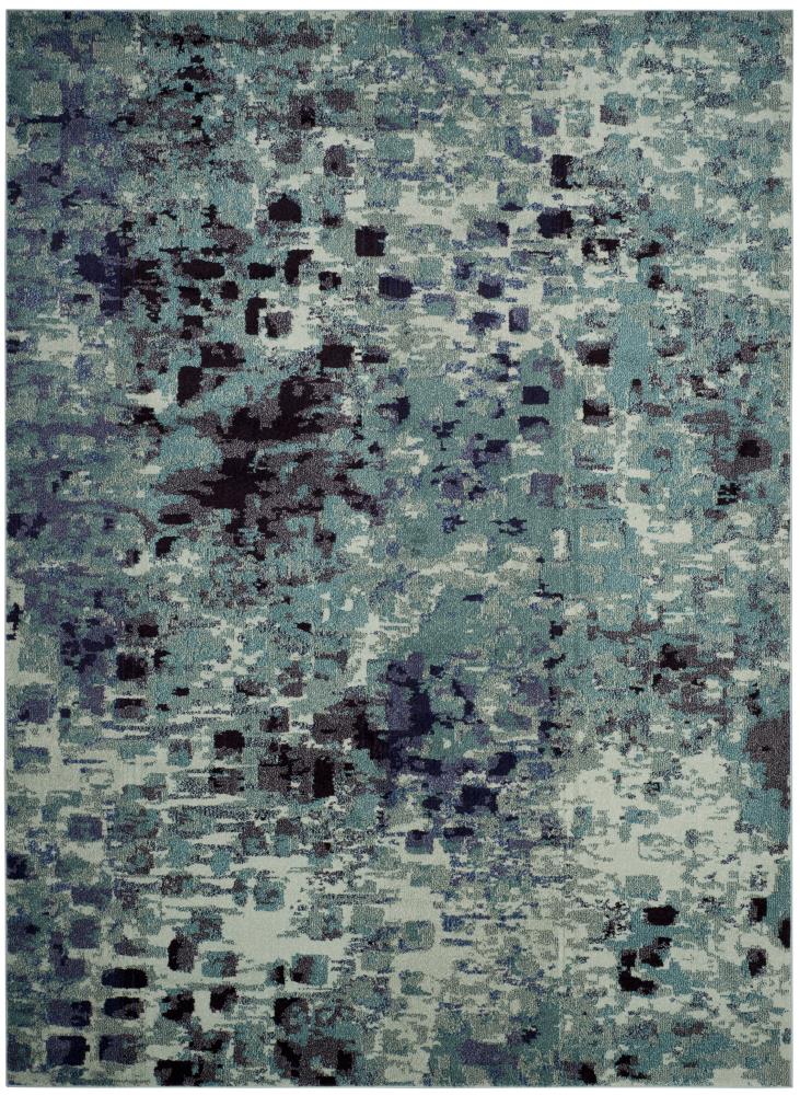 Safavieh MNC225J-810 Monaco Gogh 8 x 10 (ft) Loomed Polypropylene Teal Rectangular Indoor Abstract Bohemian/Eclectic Area rug