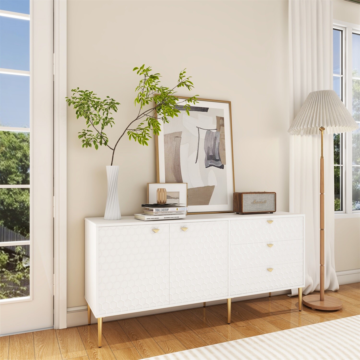 Mondawe MO-JH-018-WH Dining-Kitchen-Storarge - View #3