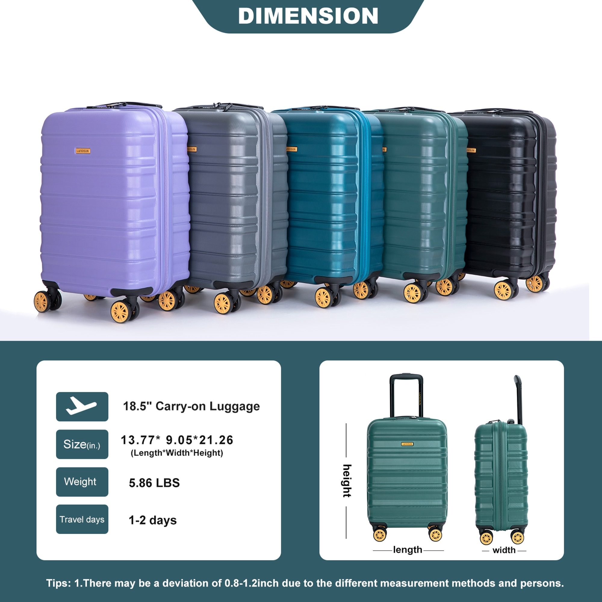SINOFURN SYD9400016DG Luggage-And-Luggage-Sets - View #2