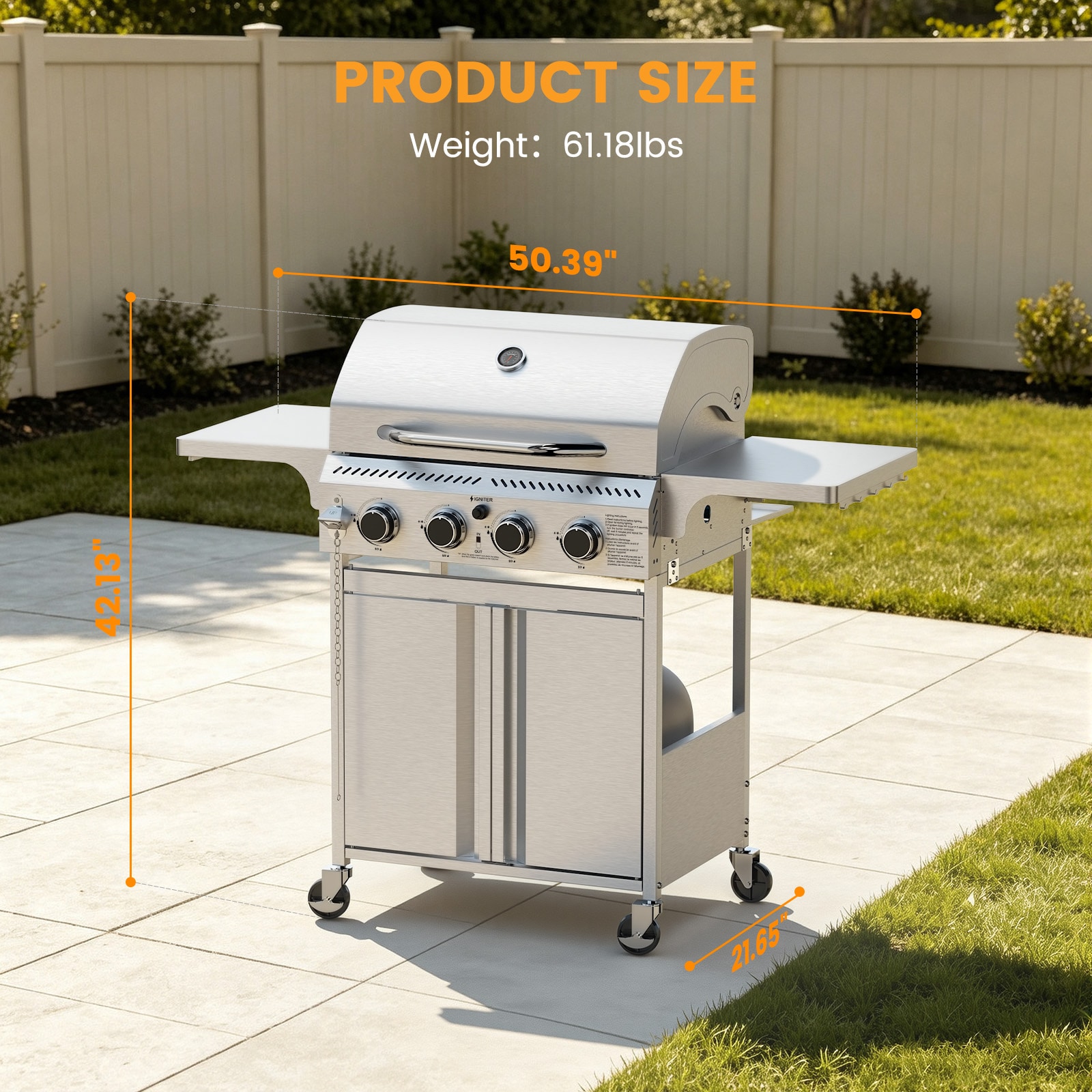COWSAR LSPG-G0140F Gas-Grill - View #12
