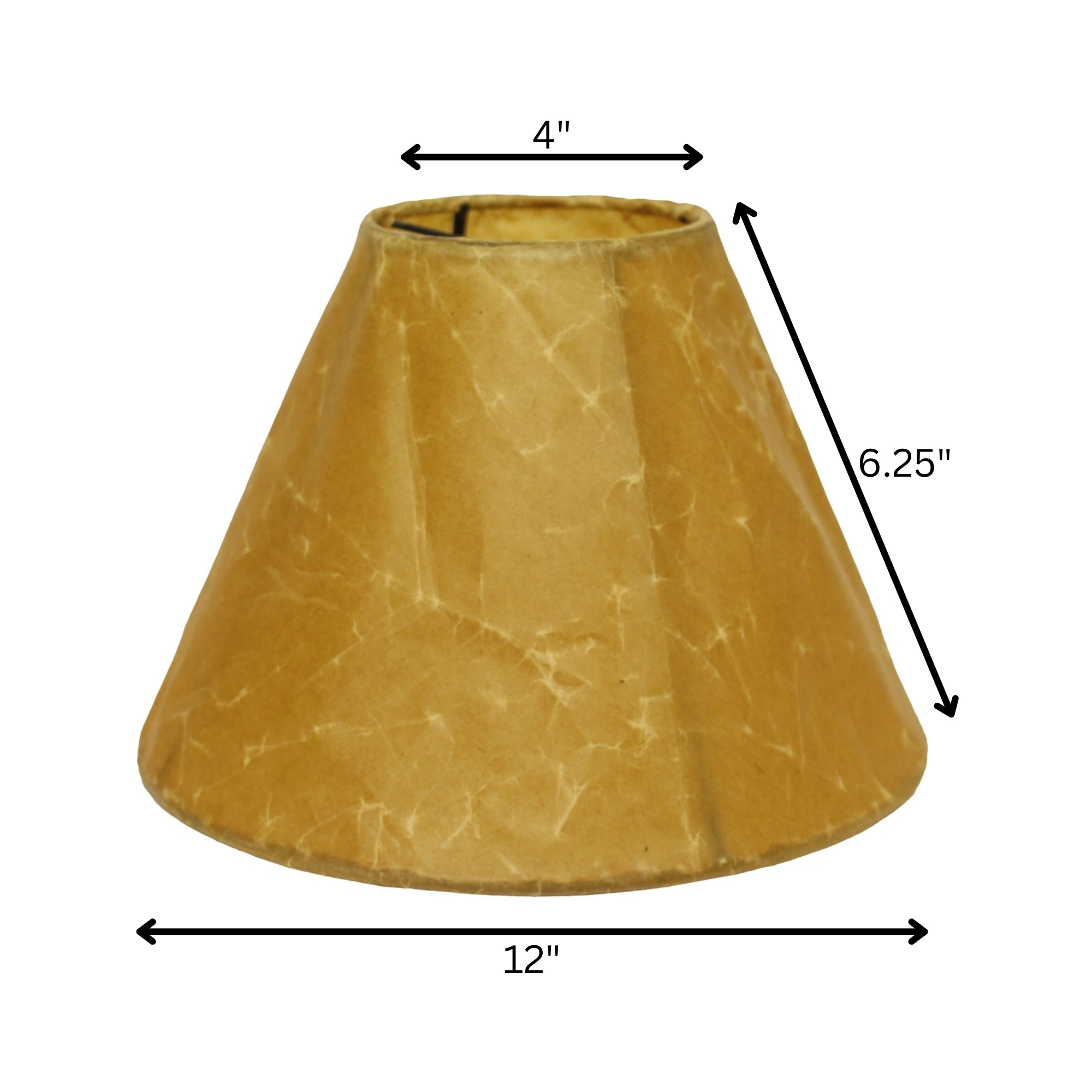 Brown Crinkle Paper Empire Lamp Shade with Brass Washer