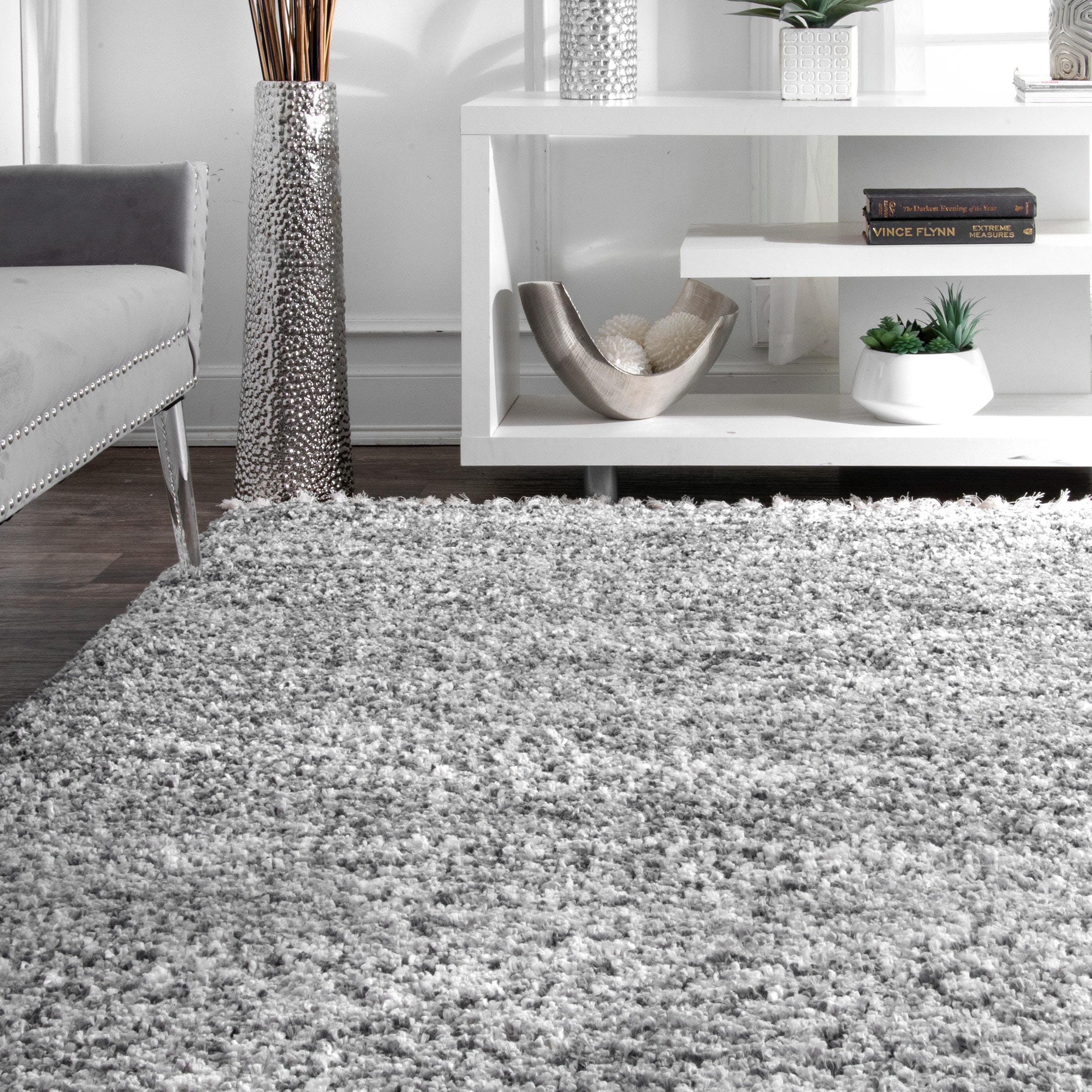 nuLOOM 6 X 9 (ft) Grey Indoor Solid Area Rug KKEL04B-6709 at Lowes.com