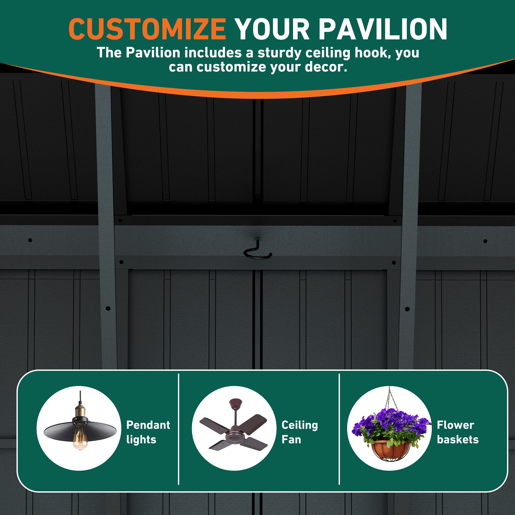 ELEVATE OUTDOORS IG10600013-1216MP Wood-Resin-Gazebos - View #5