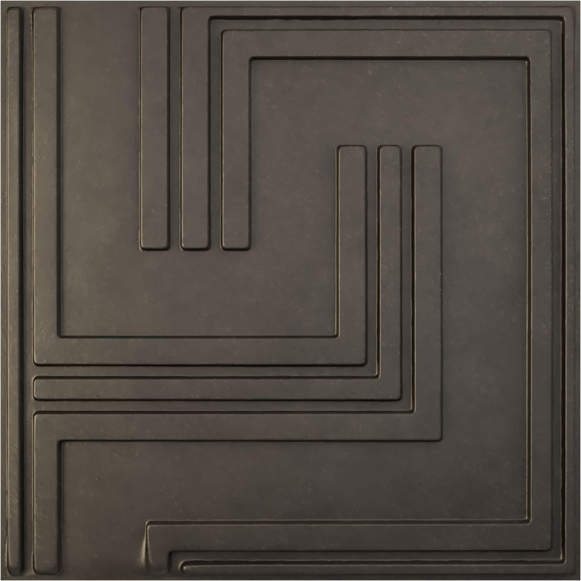 Ekena Millwork WP20X20GMDST-CASE-12 19-5/8-in x 19-5/8-in Embossed Paintable/Stainable Black PVC Wall Panel ( 12 -Pack, Covers 32.04-sq ft )