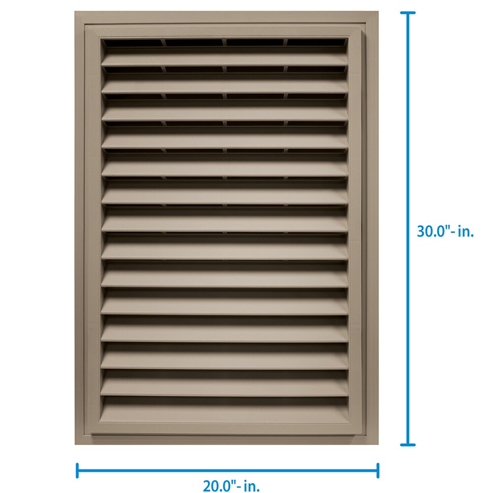 Builders Edge 120061824008 18" X 24" Rectangular Vent 008, Clay