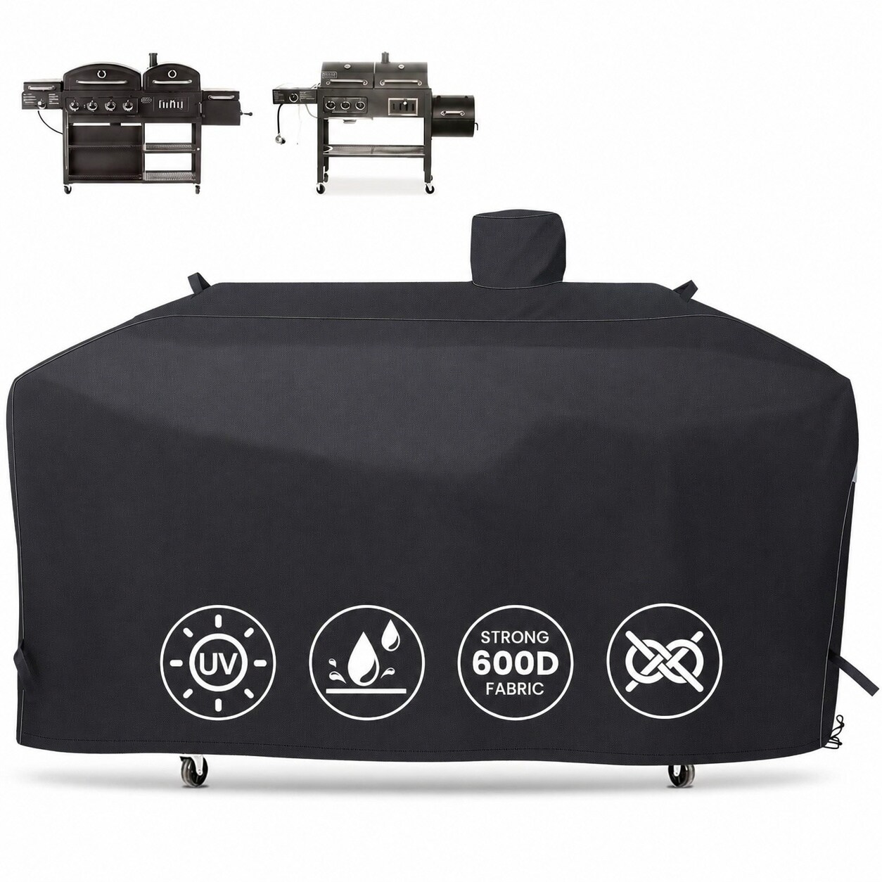 JVFCXXV - 79 inch grill cover fits 4 in 1 combo grills heavy duty waterproof fabric all weather ...