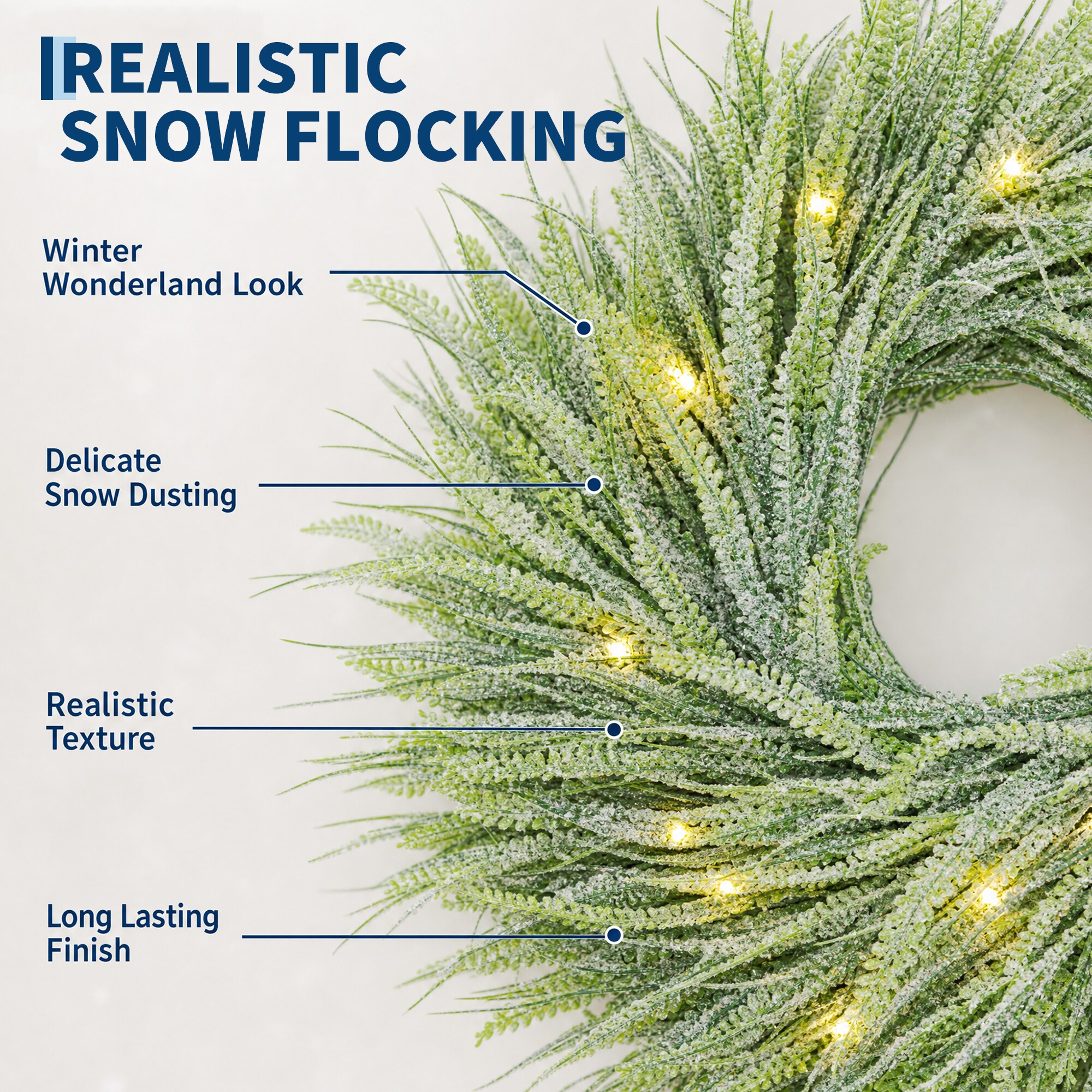 Garvee BPLYHSLEPIG0OSQ Artificial-Christmas-Wreaths - View #7