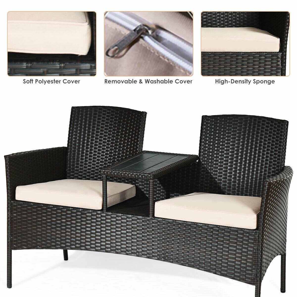 WELLFOR OUJN63233 Patio-Sofas-Daybeds - View #3